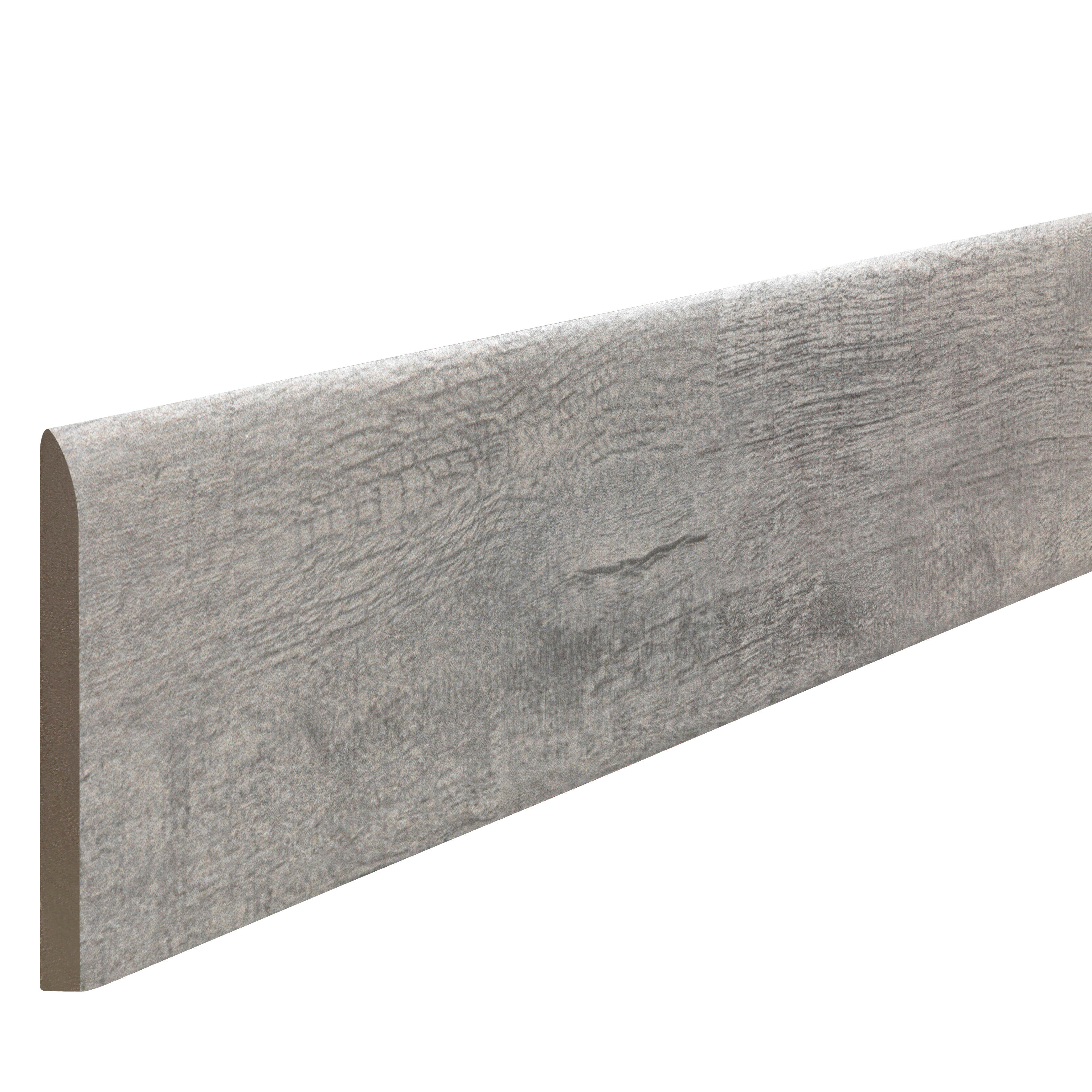Piastrella battiscopa Cocco in gres naturale grigio opaco L 45 x H 8 cm x Sp 8 mm confezione da 1 ml - 2