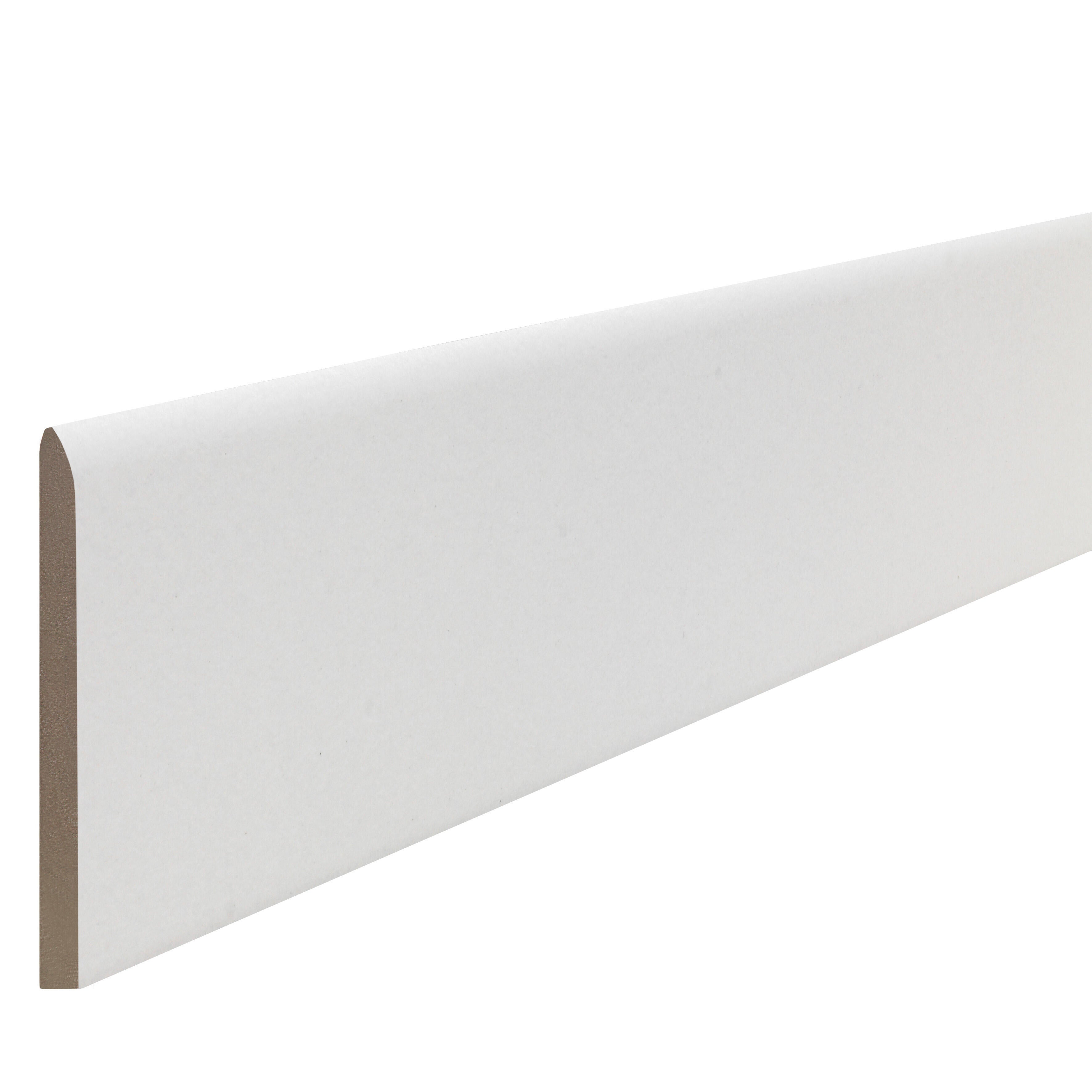 Piastrella battiscopa Matt in gres naturale bianco opaco L 33 x H 8 cm x Sp 8 mm confezione da 6 ml - 2