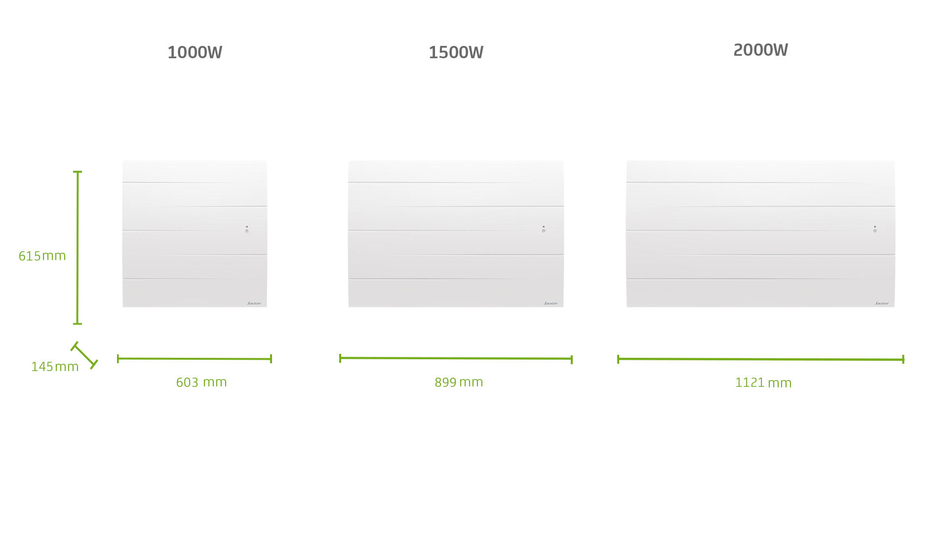 Radiateur électrique DSC connecté Malao Auto 1500 W SAUTER horizontal blanc - 9