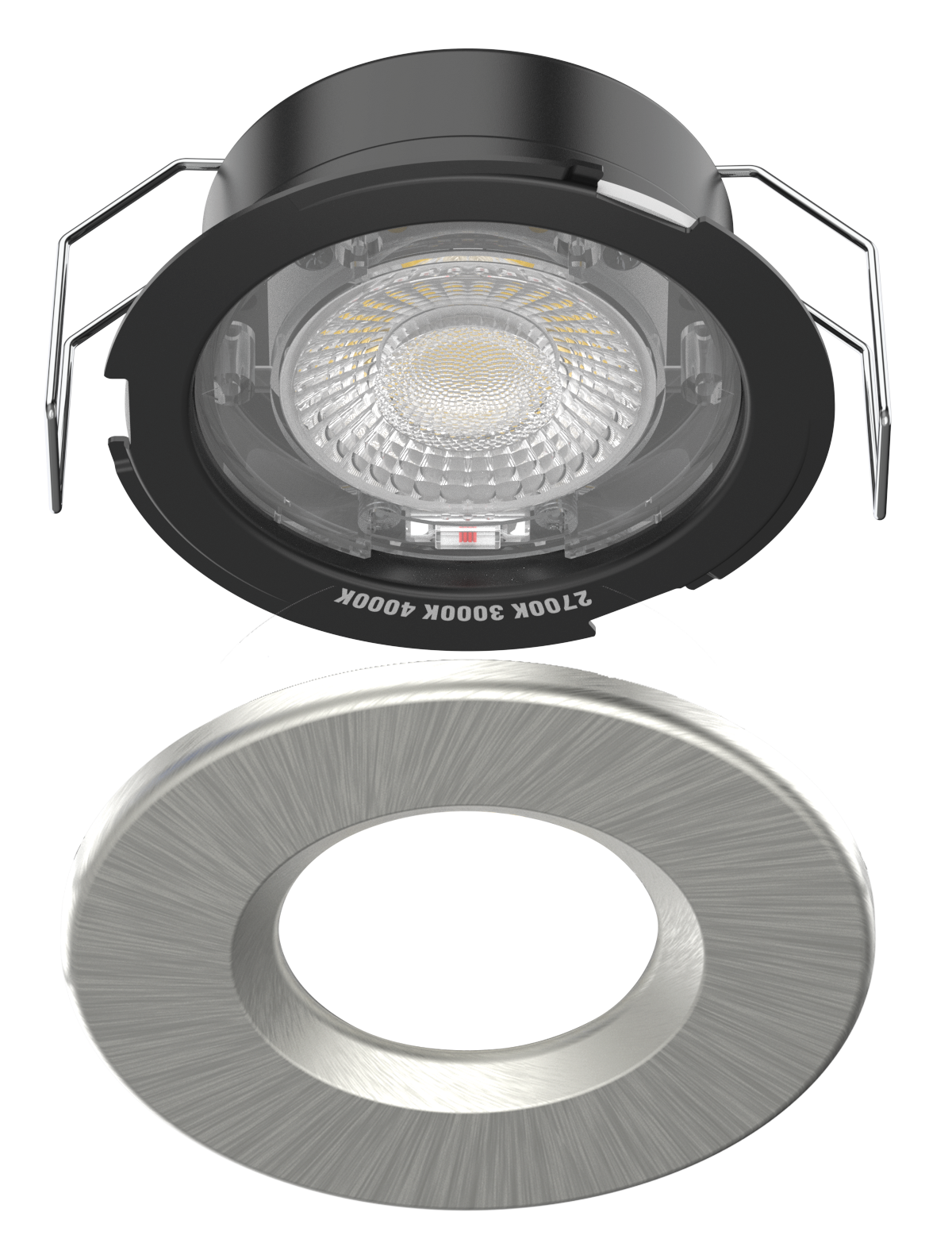 3 spots LED encastré salle de bain Tyrion IP65 blanc chaud/neutre, acier Inspire - 3