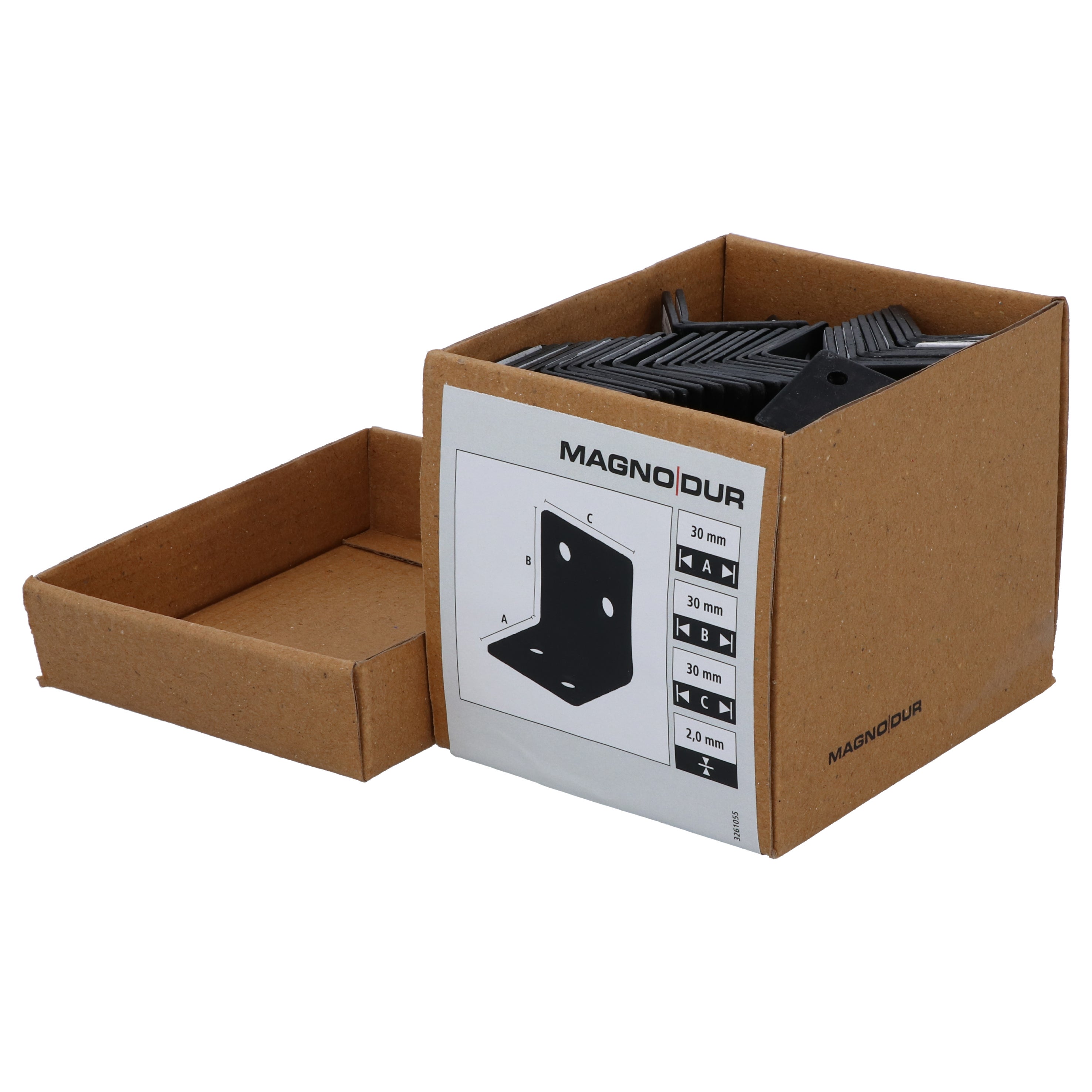 Equerre d'assemblage 30x30x30 revêtement extérieur MAGNODUR noir - 4