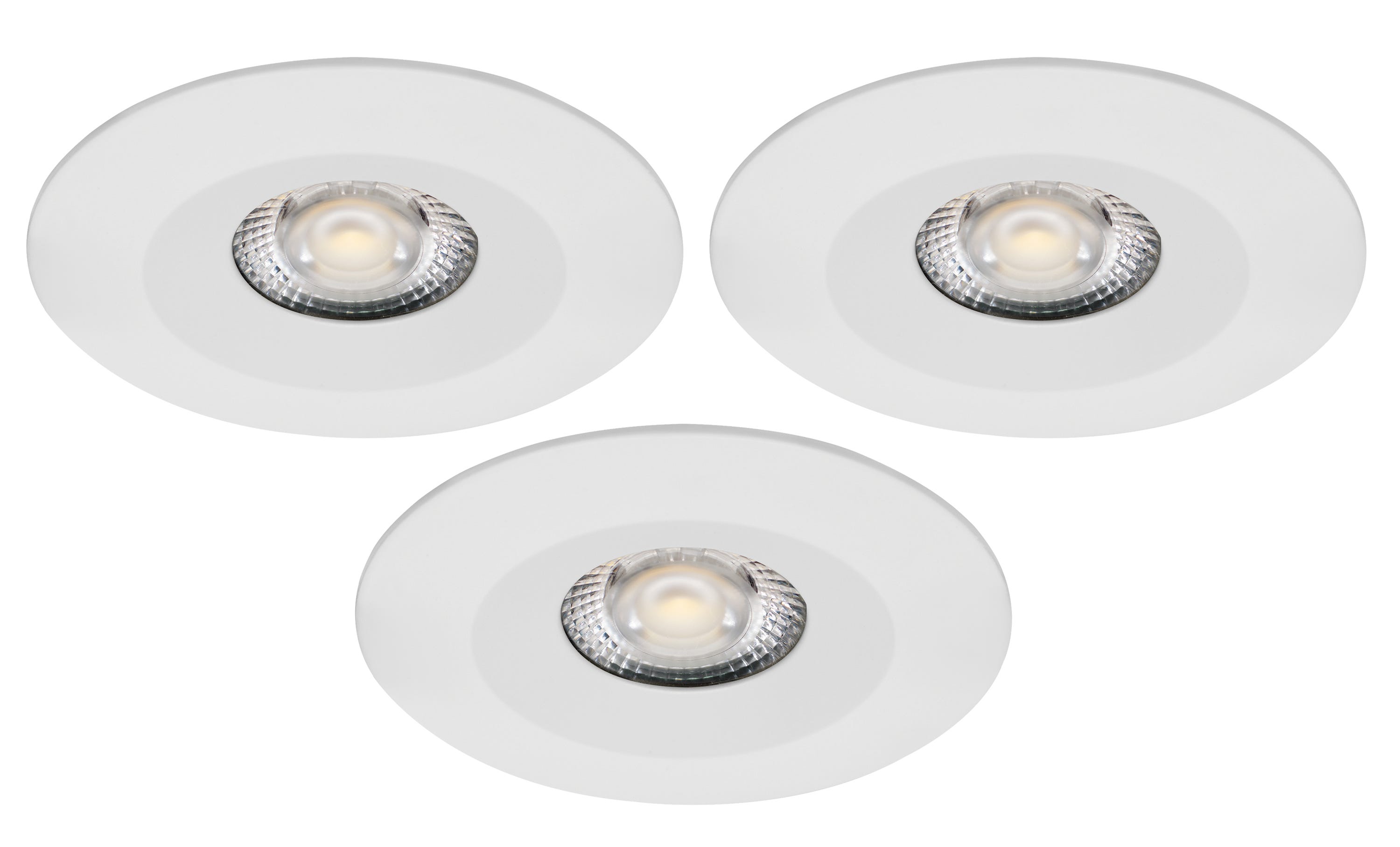 Kit 3 spots à encastrer SDB fixe Aspen LED, blanc chaud/neutre, ARIC