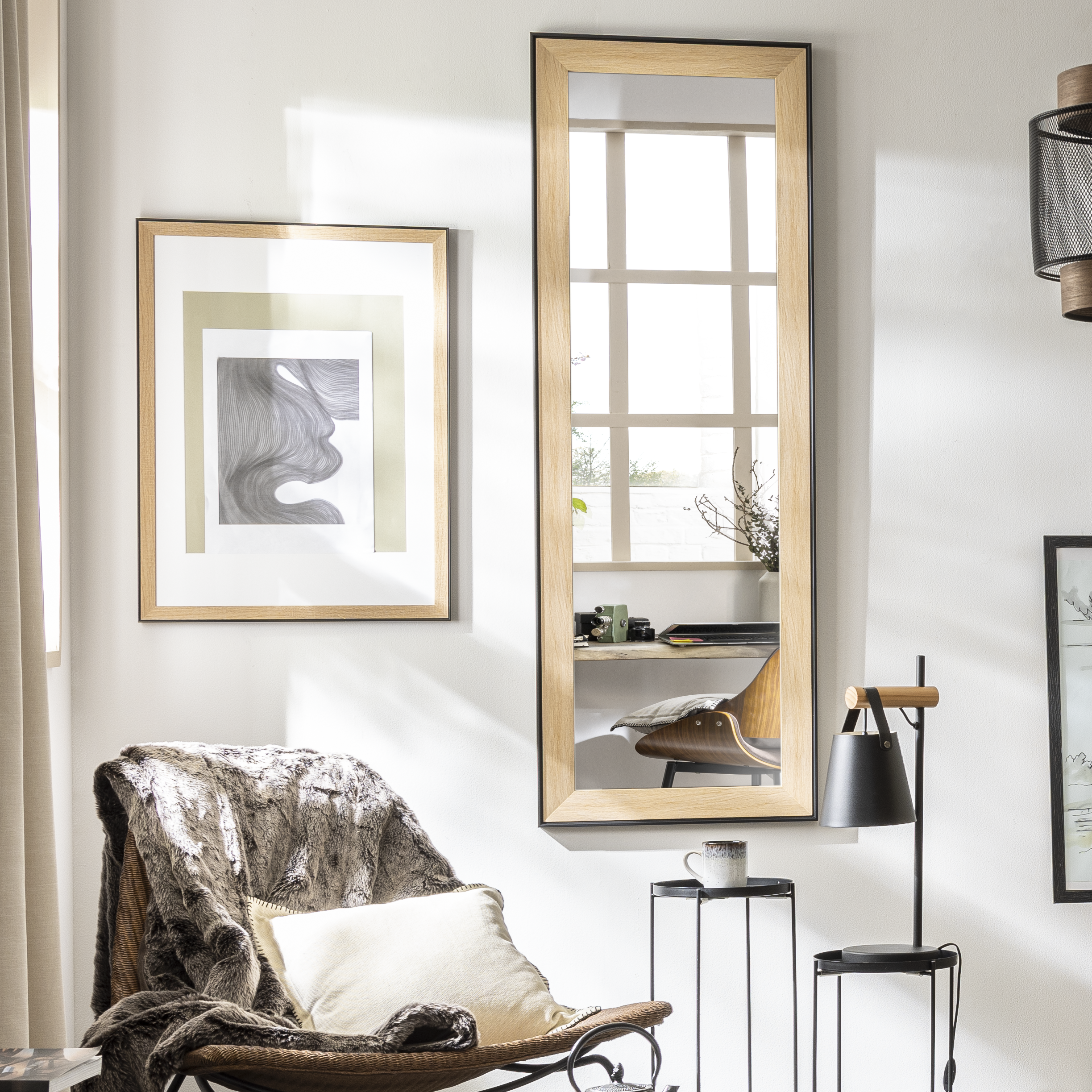 Cadre Indus, 24 x 30 cm naturel / noir, INSPIRE - 2