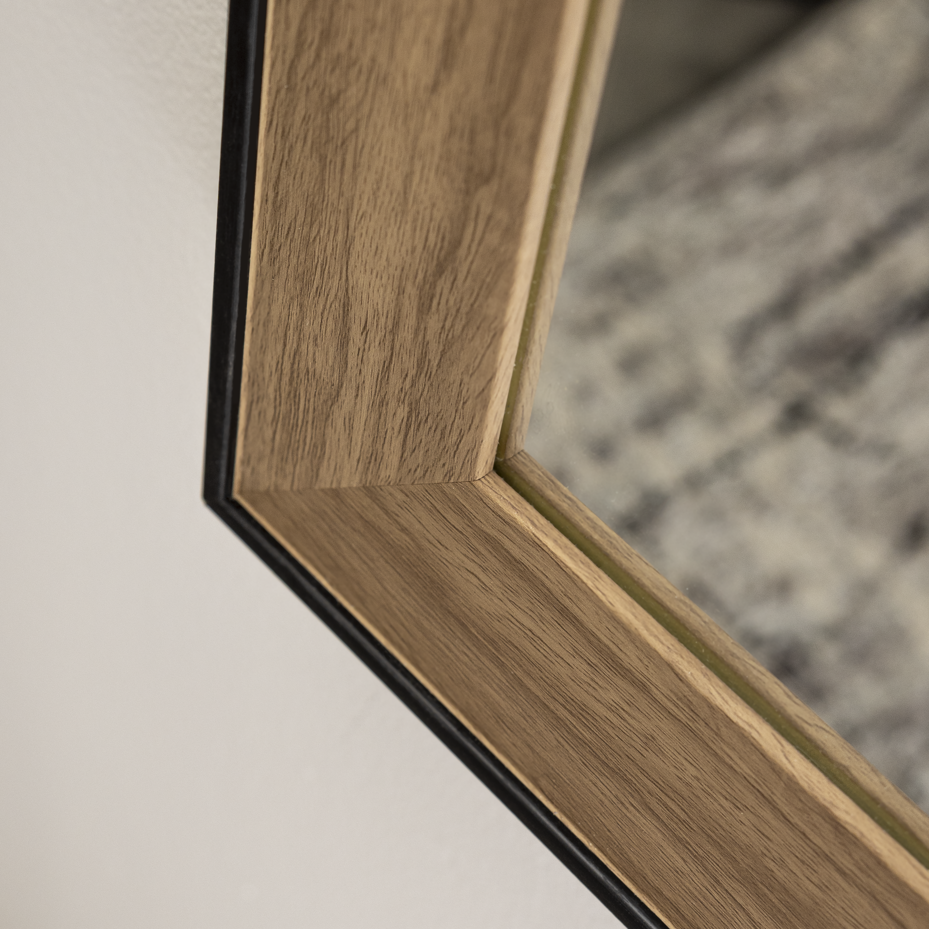 Espejo enmarcado de pared rectangular Industriel poliestireno negro mate INSPIRE de 50 x 150 cm - 5