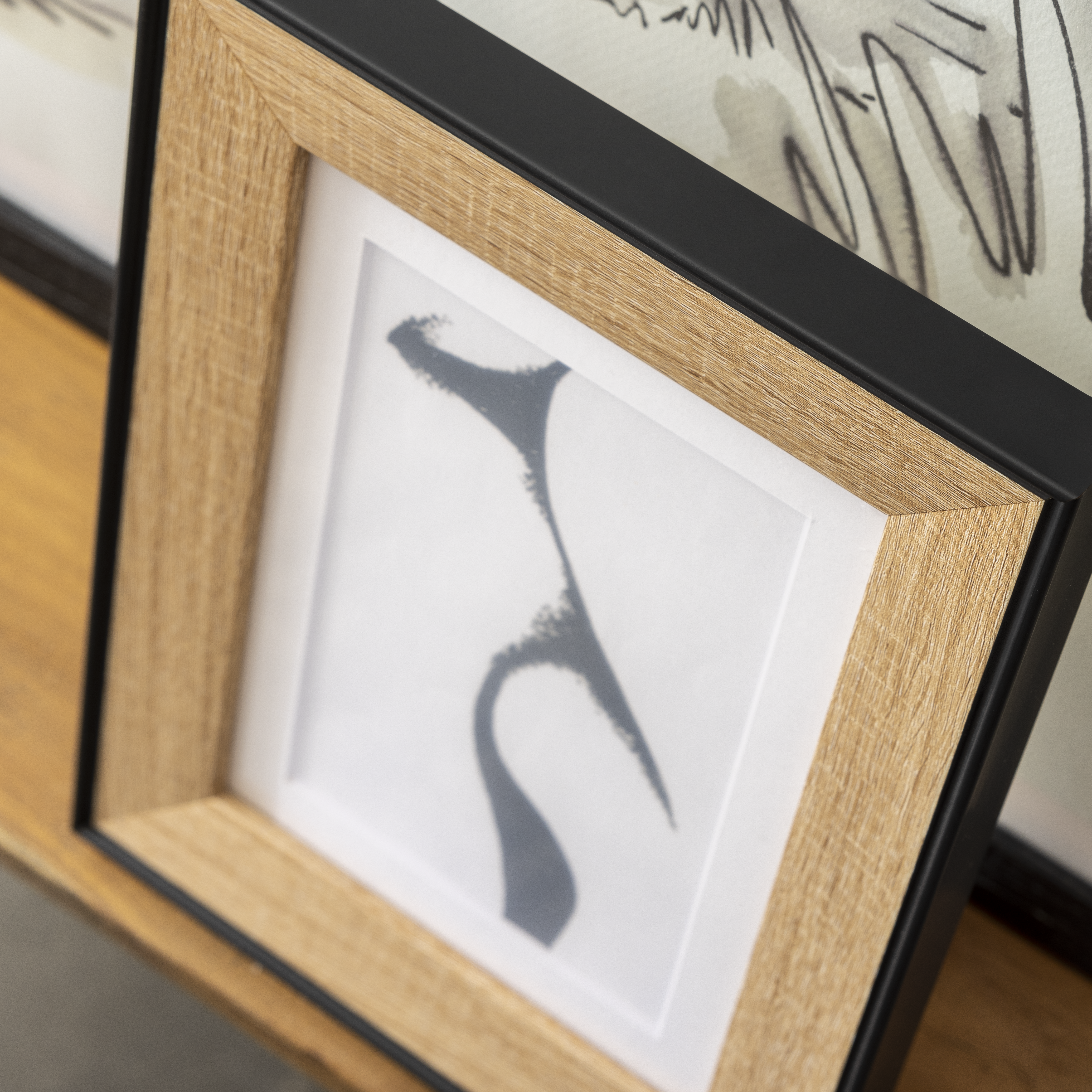 Cadre Indus, 24 x 30 cm naturel / noir, INSPIRE - 5