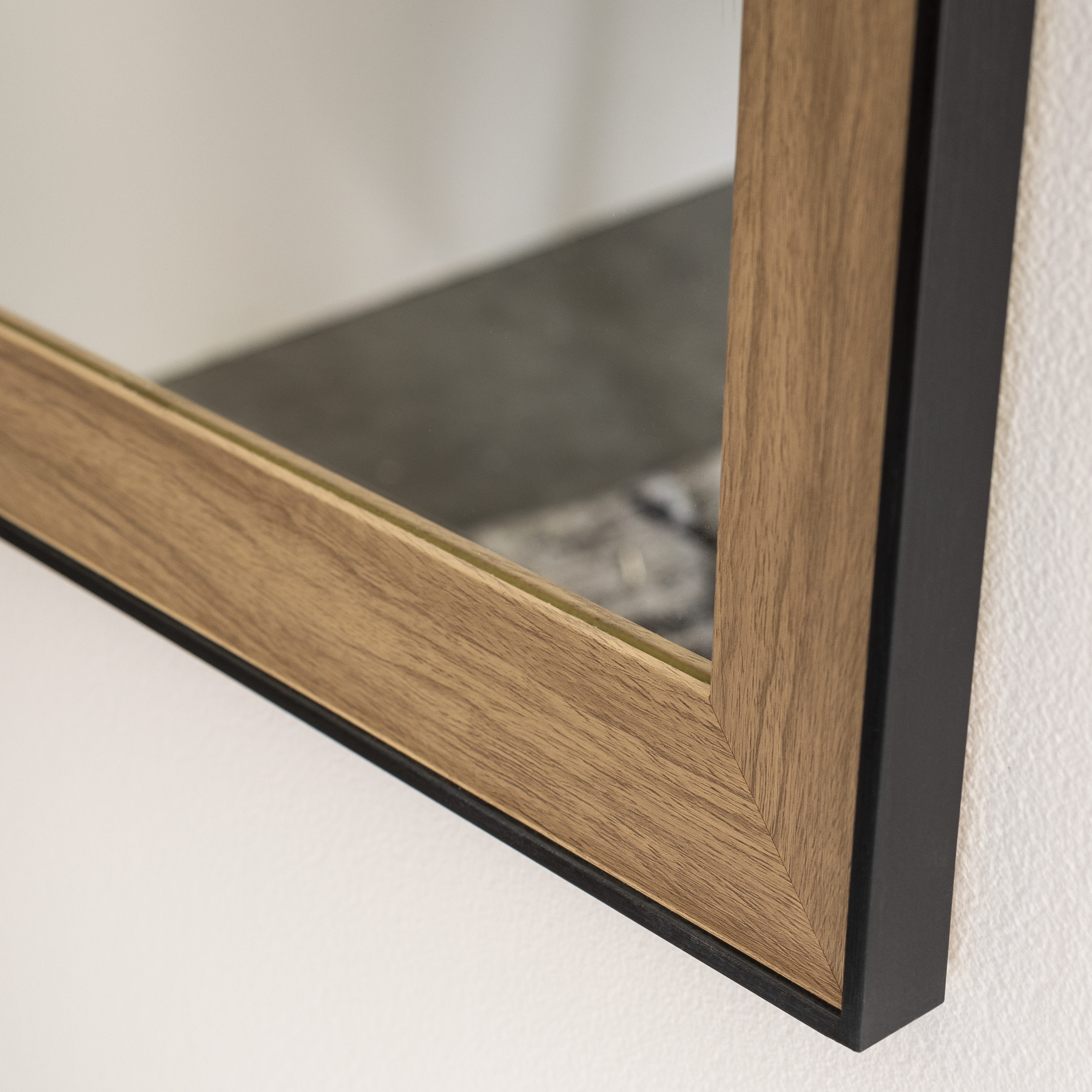 Espejo enmarcado de pared rectangular Industriel poliestireno negro mate INSPIRE de 50 x 150 cm - 6