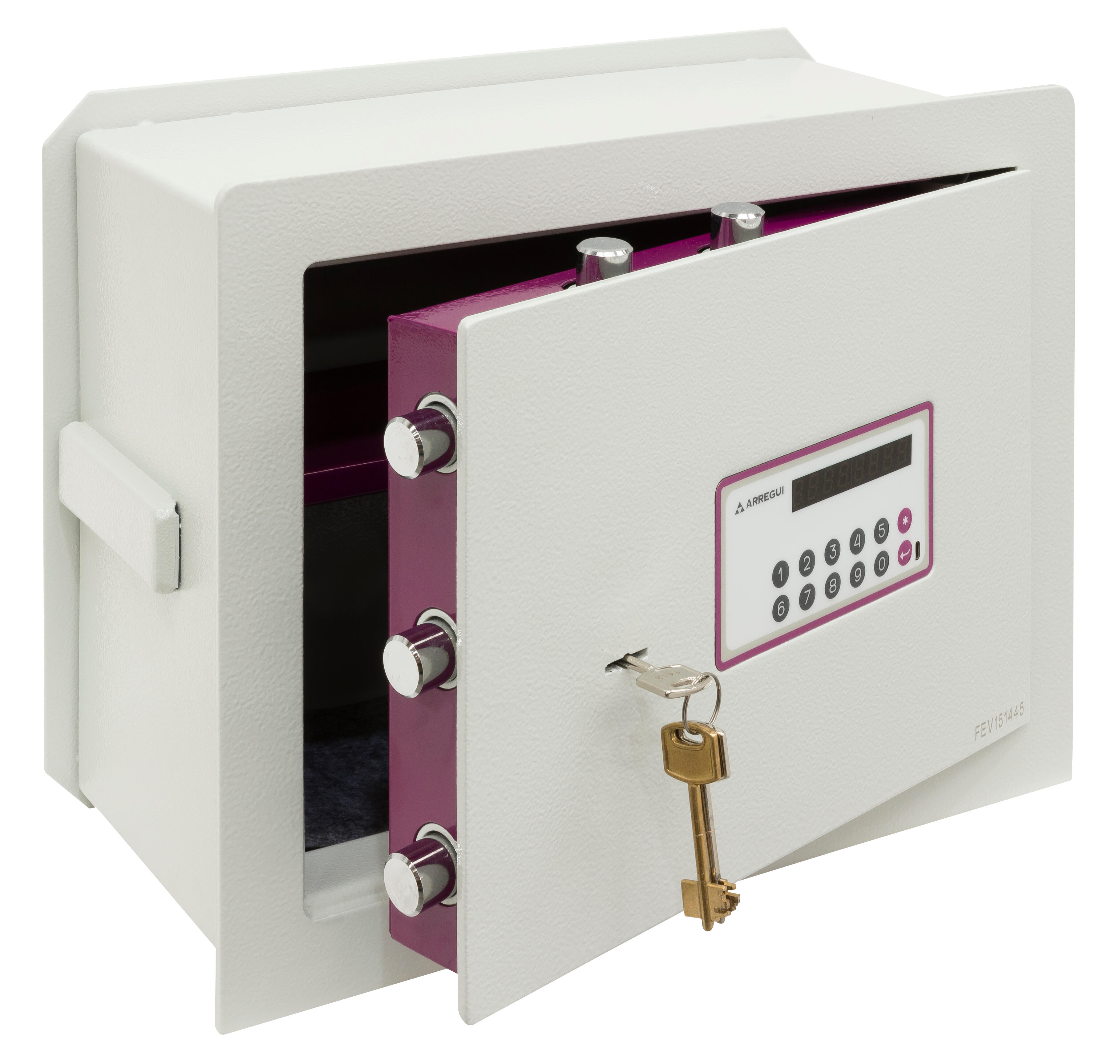 Caja Fuerte FTVOGUE - Electrónica Con Llave, 15x12x7.5 Cm, 6 Compartimentos