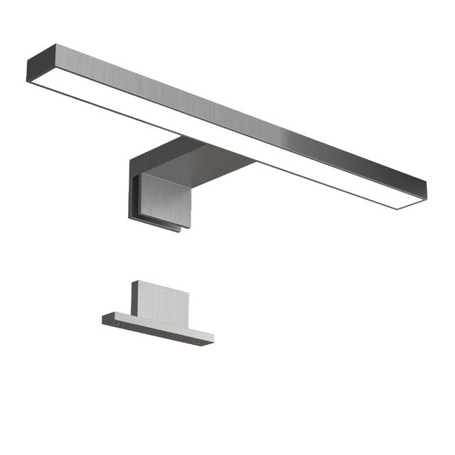 Applique LED bagno Led 4.8w grigio IP44, luce bianco naturale 400 lumen,