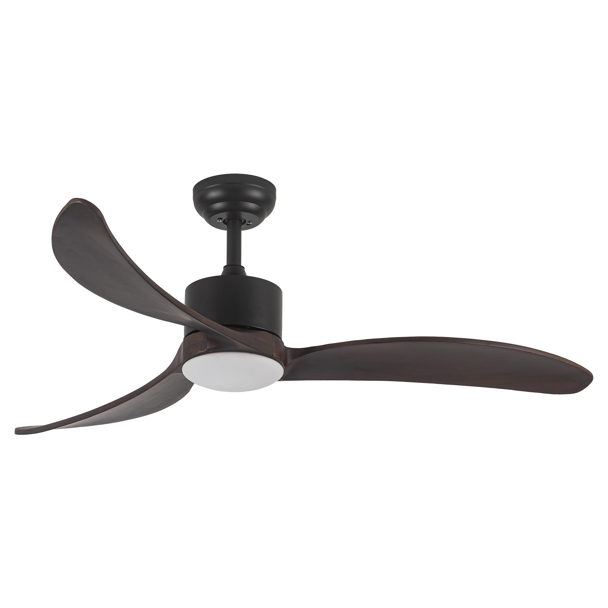 Ventilador de techo con luz motor dc vidar negro color luz regulable 115 cm