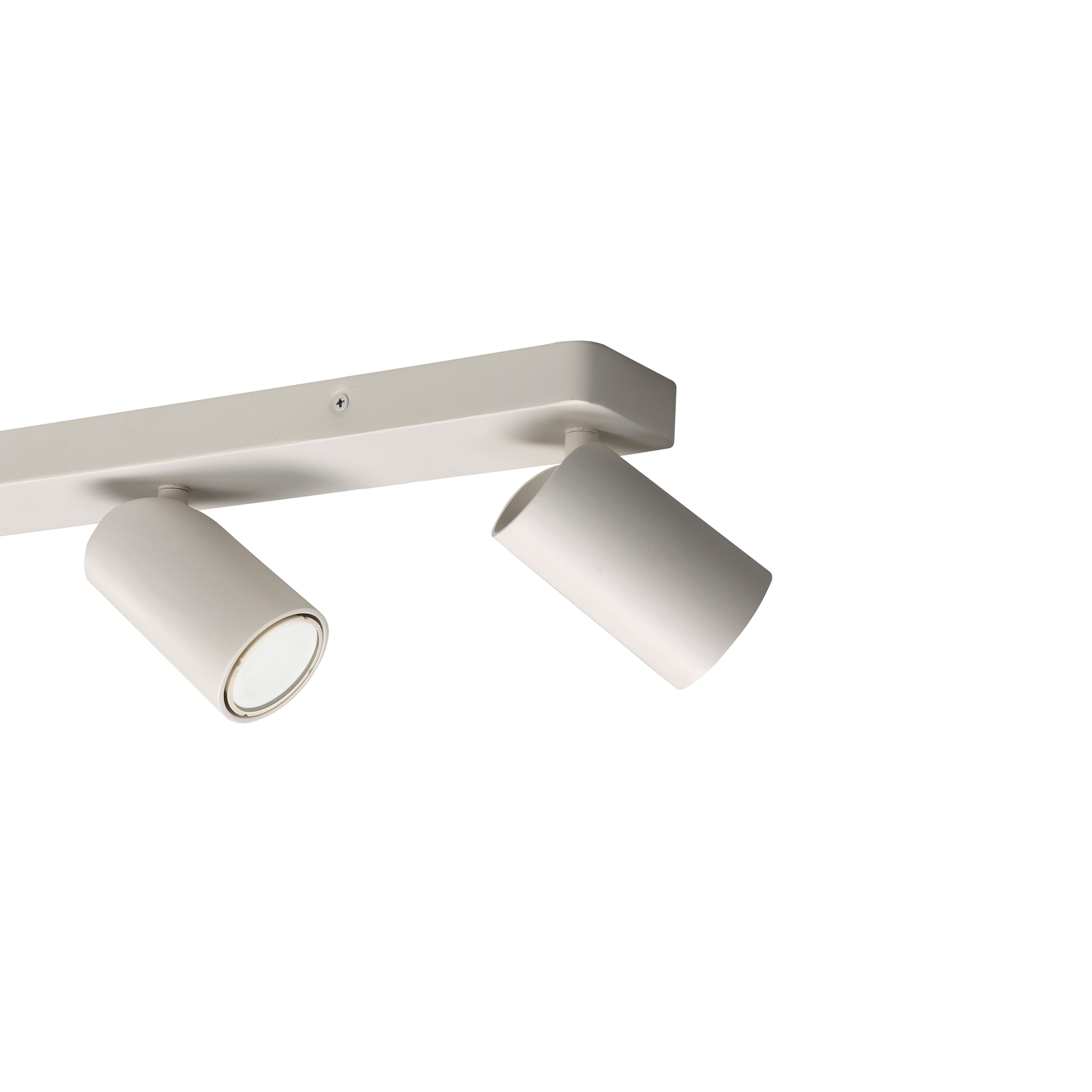 Barra de focos decorativos 3 luces GU10 de aluminio blanco Sal 45 cm  - 6