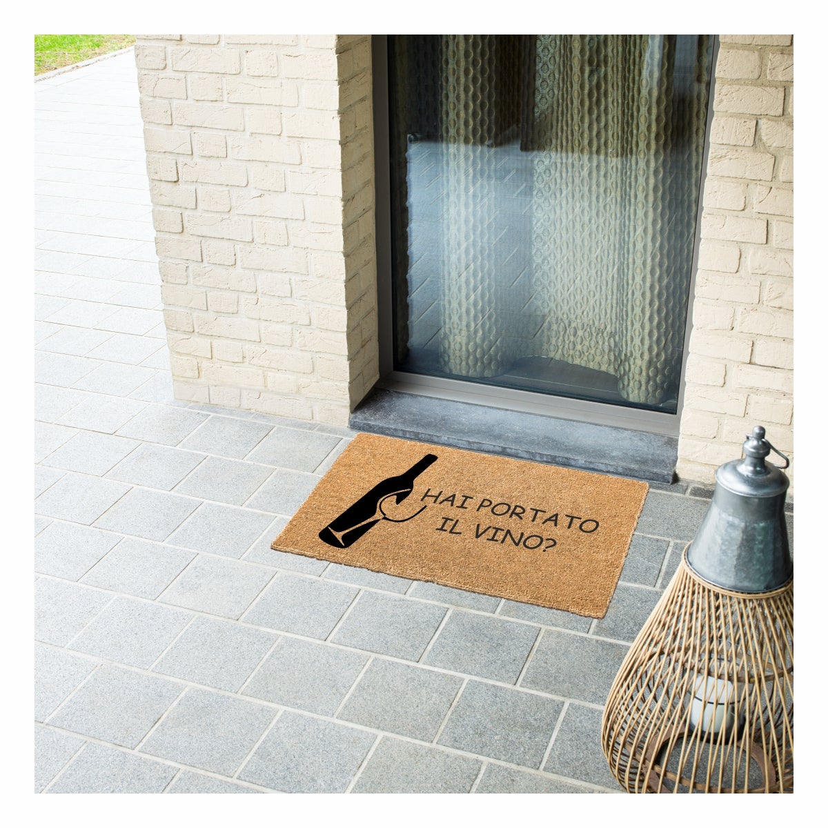 Zerbino Candy Vino in cocco beige rettangolare, L 70 x L 40 cm - 2