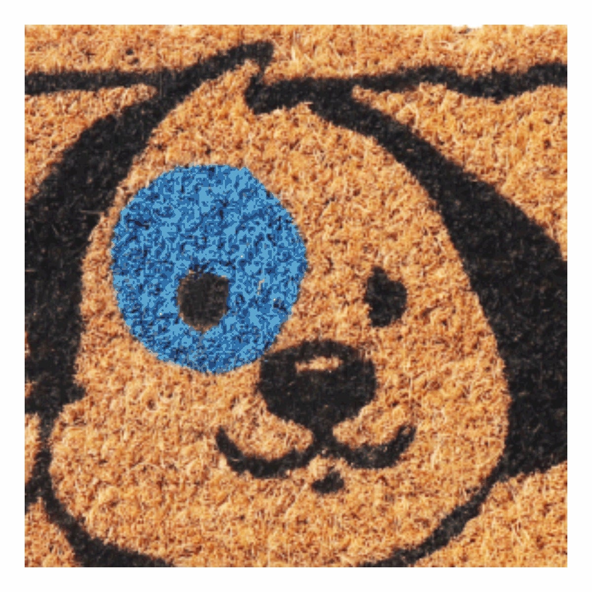 Zerbino Scalino in cocco beige rettangolare, L 50 x L 25 cm - 3