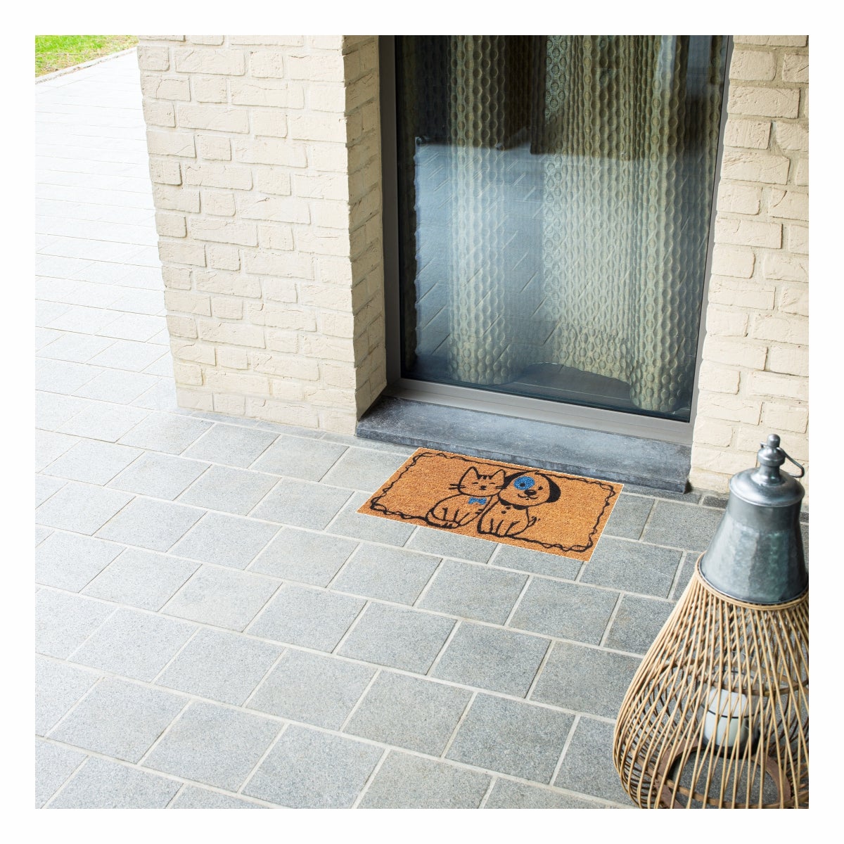 Zerbino Scalino in cocco beige rettangolare, L 50 x L 25 cm - 2