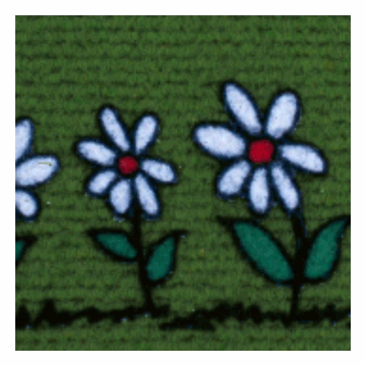 Zerbino Smart fiori in poliestere verde rettangolare, L 70 x L 40 cm - 3