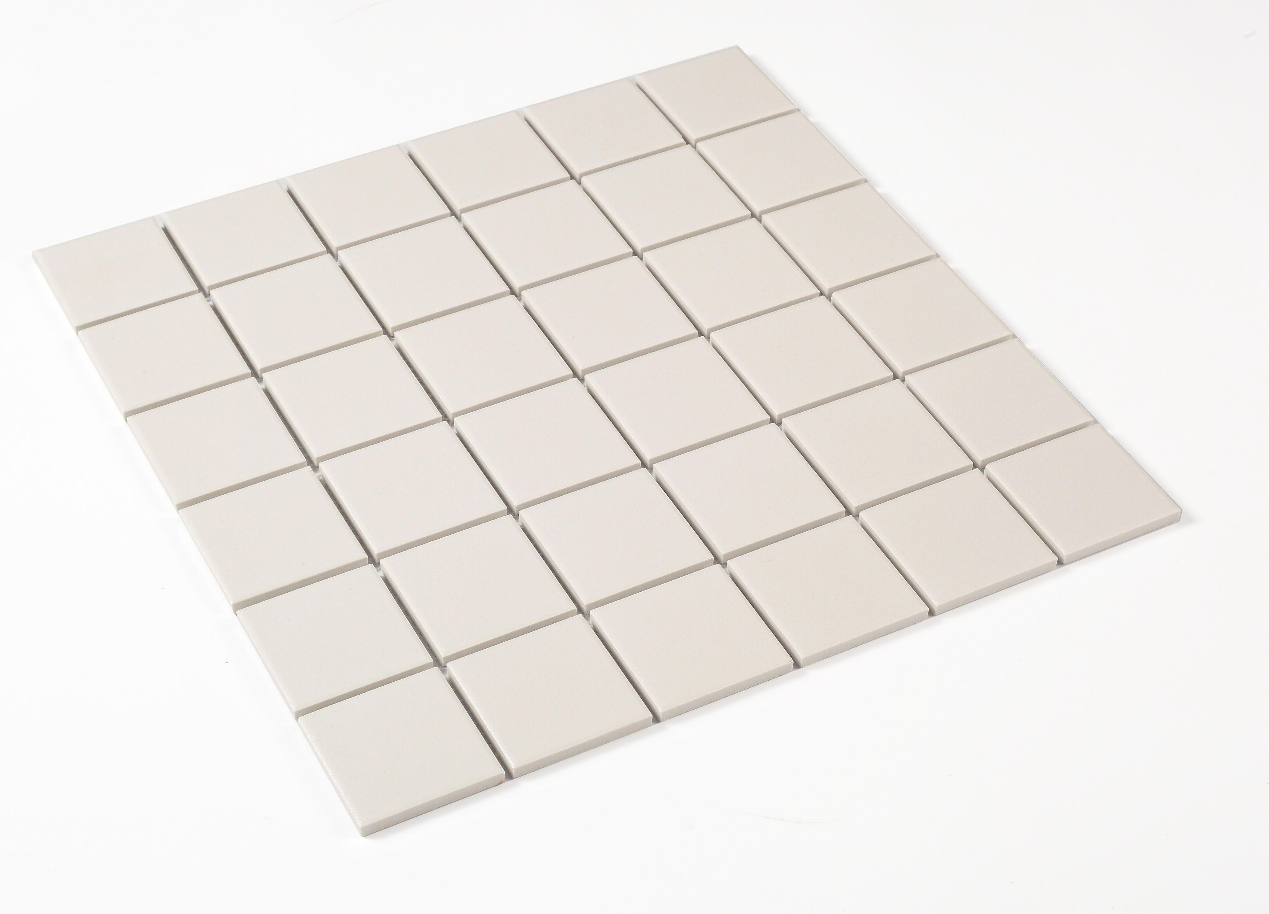 Azulejo mosaico cerámica Dover efecto color plano blanco 30.6x30.6 cm C3 - 2