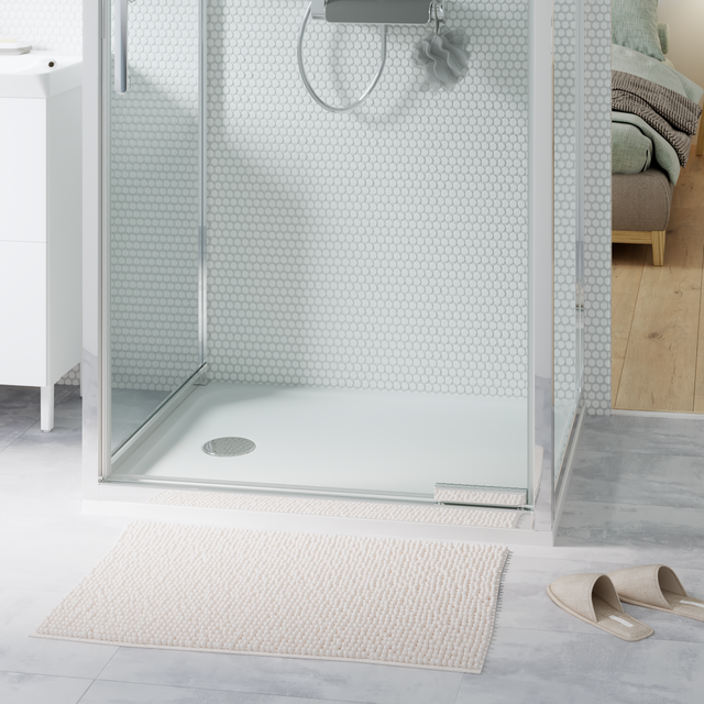 Tapete de casa de banho 50x80 cm branco Sensea Easy