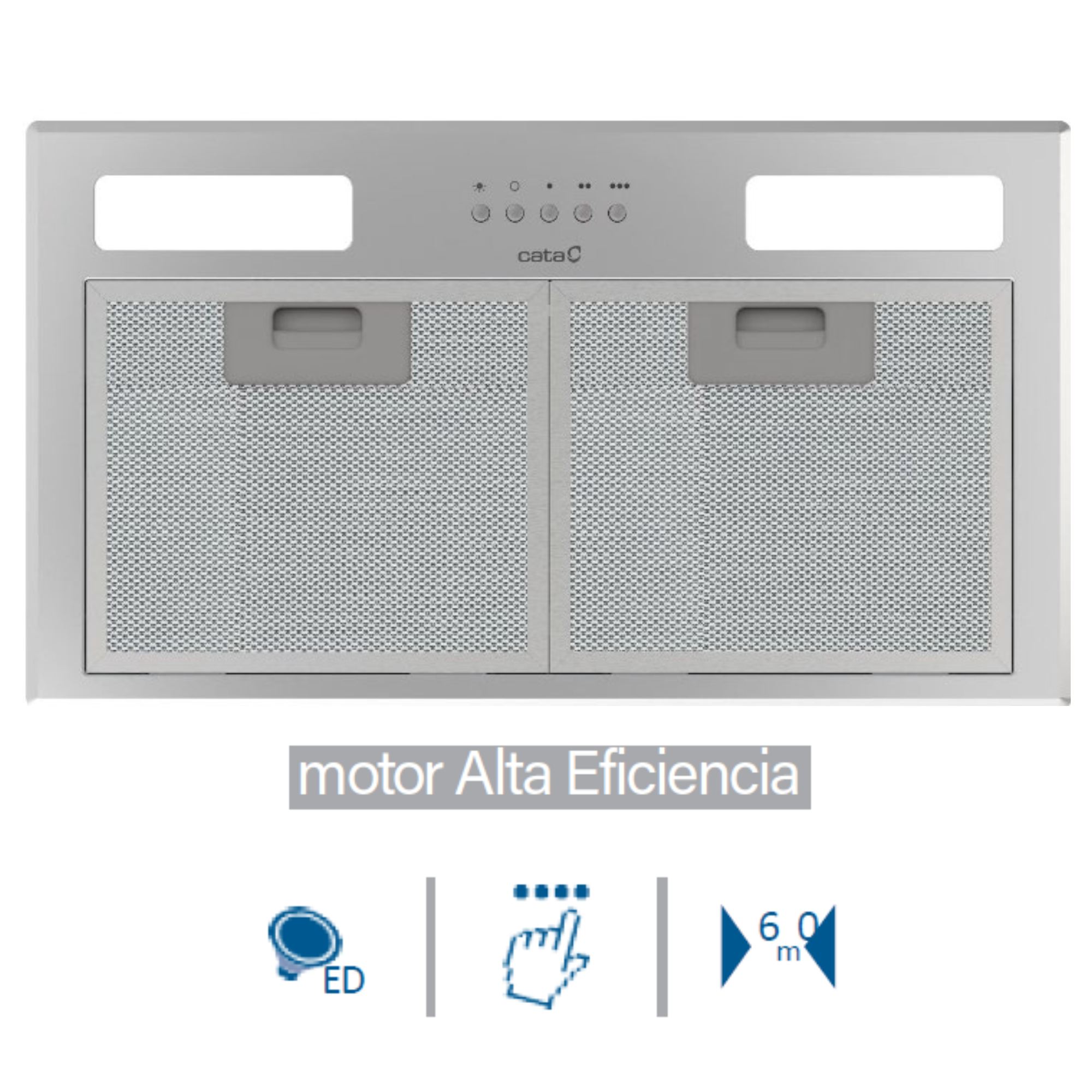 Exaustor de ocultação Cata GT Plus 45 M inox - 2