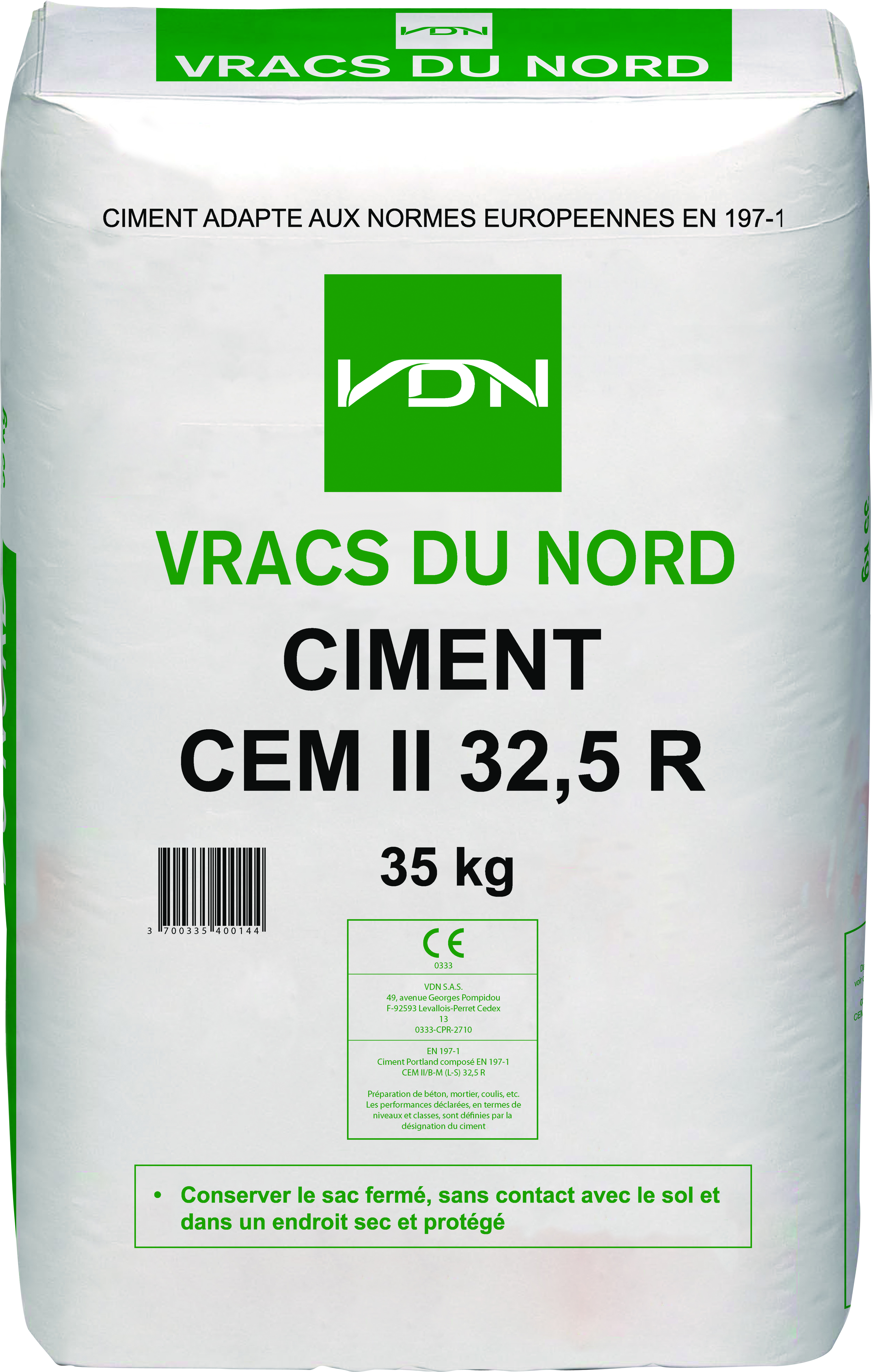 Ciment gris VRACS DU NORD CE 32 5 35 kg