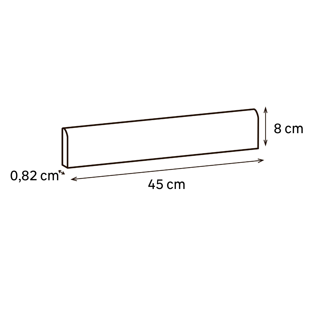Rodapé branco 8X45CM ARTENS BCO MT - 4