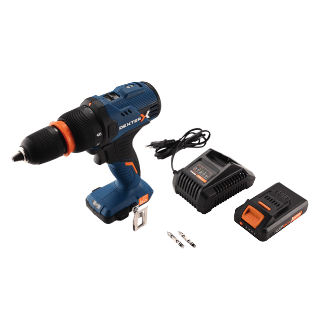 Perceuse sans fil 18 V DEXTER Up20, 35 Nm + 1 batterie 2Ah
