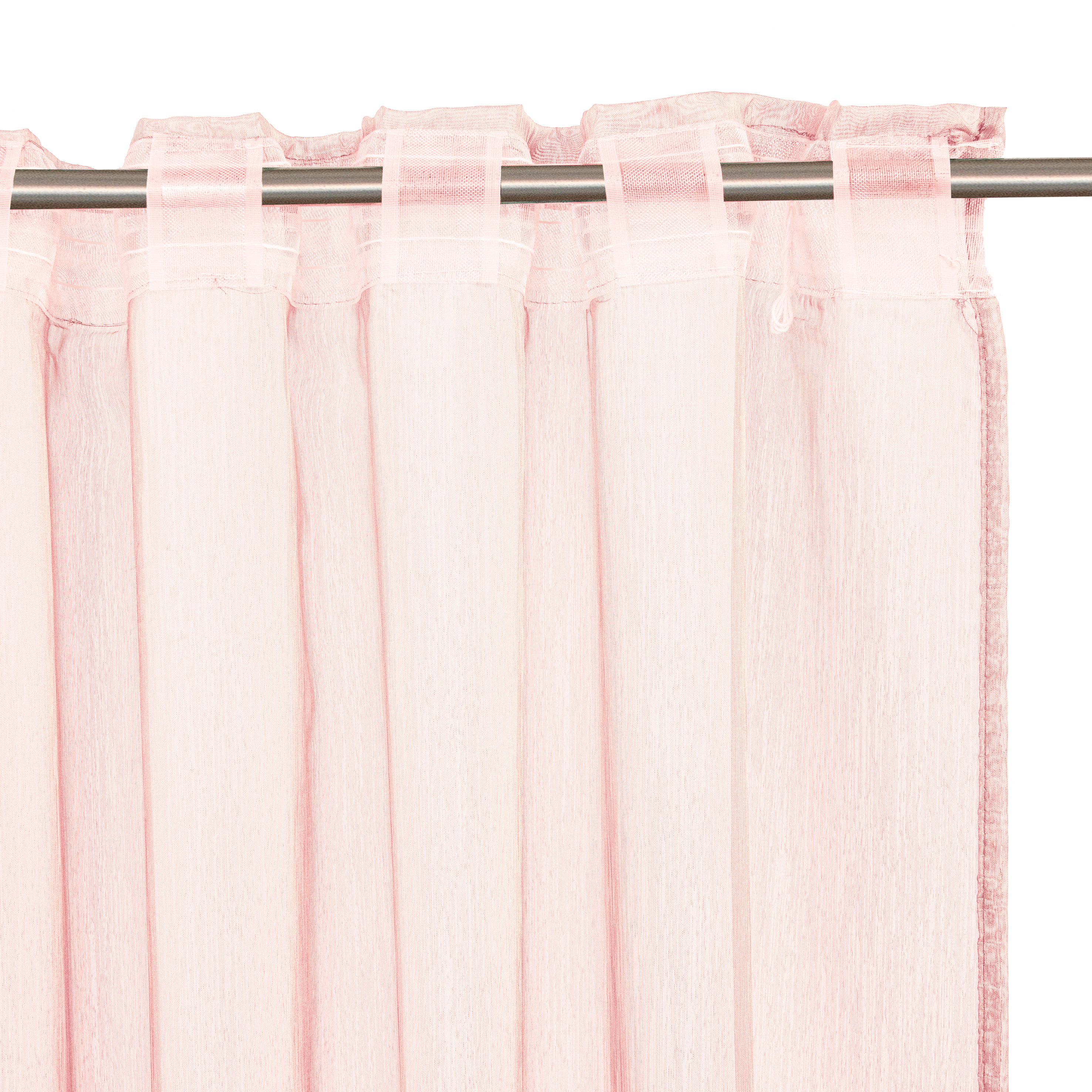 Tenda Voile Softy rosa, fettuccia e passanti nascosti 200x280 cm INSPIRE - 15