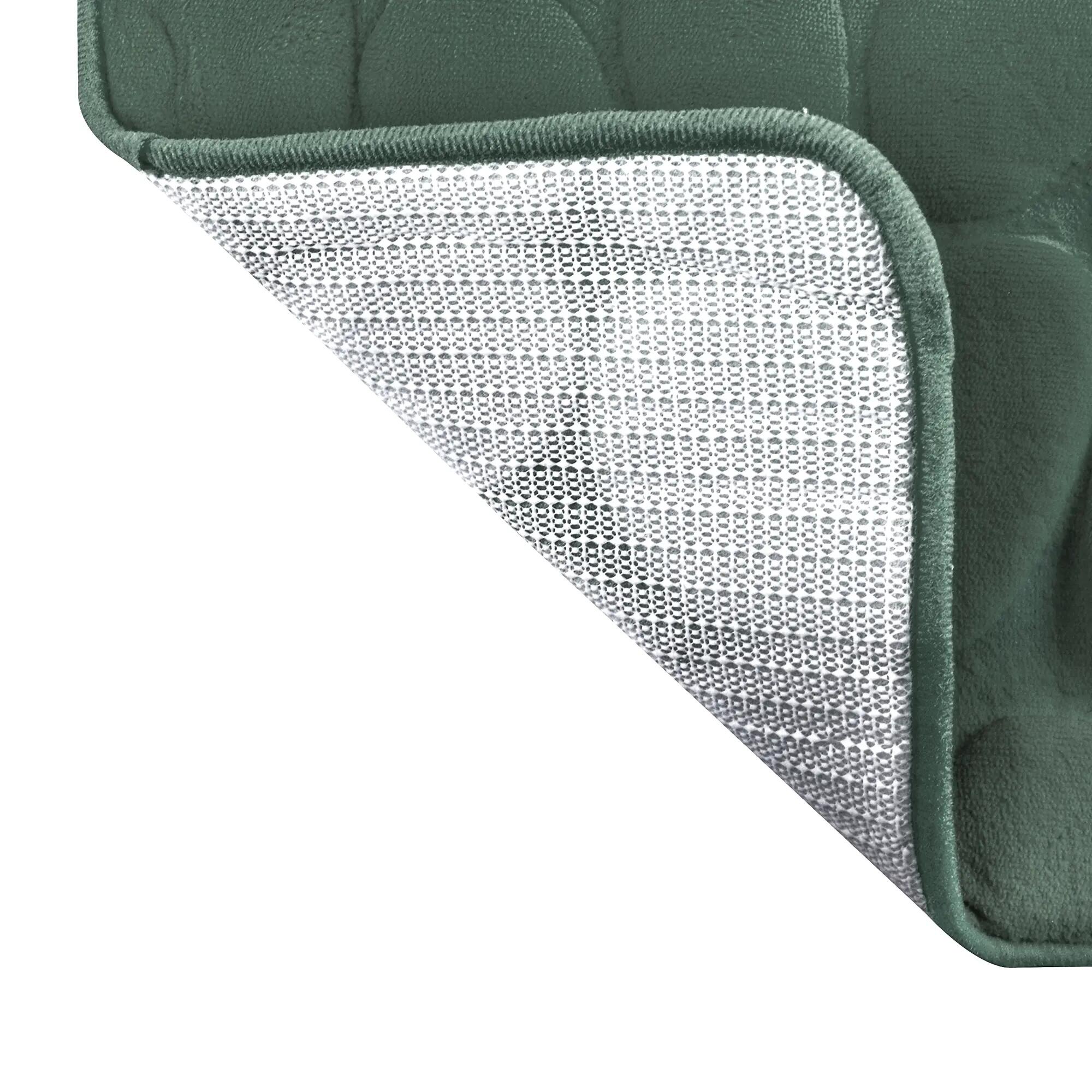 Tapis de bain l.50 x L.80 cm vert foncé Galet - 3