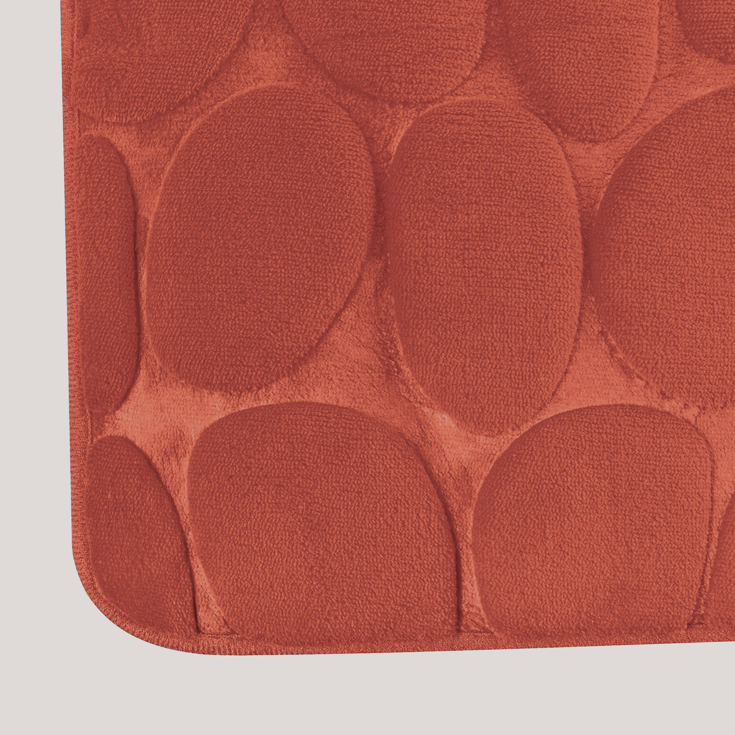 Tapis de bain l.50 x L.80 cm terracotta Galet - 2