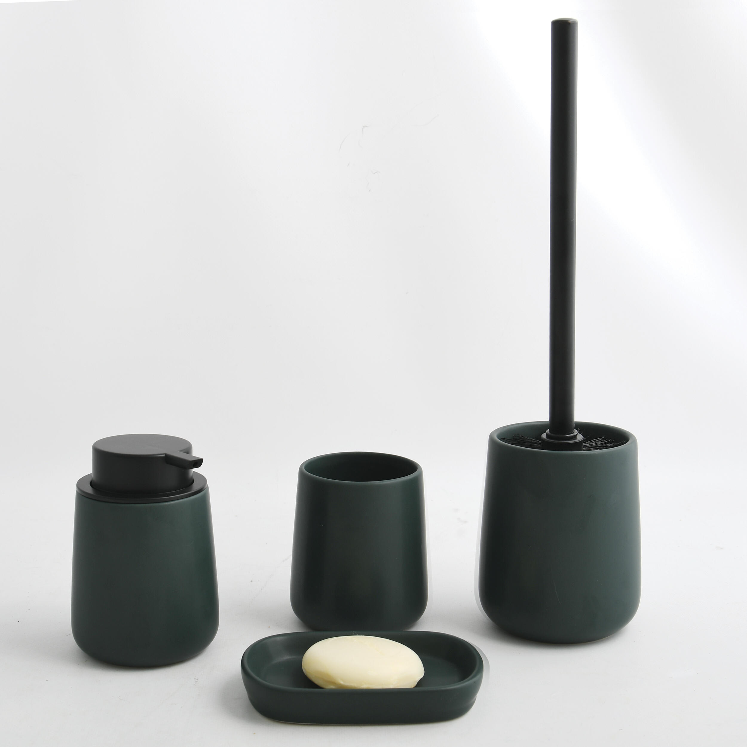 Gobelet de salle de bains Maonie vert foncé MSV - 2