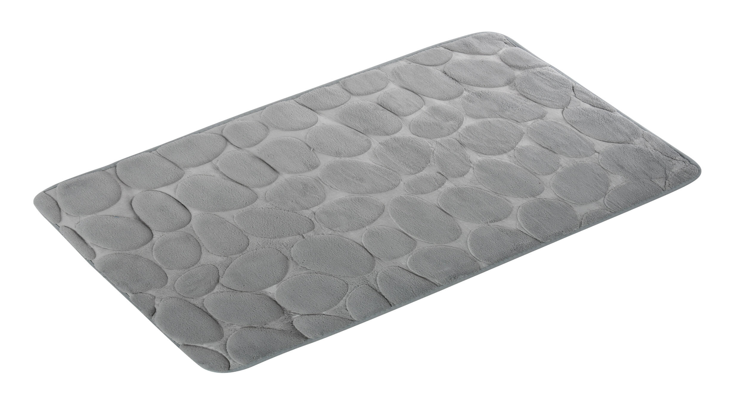 Tapis de bain l.40 x L.60 cm gris Galet - 2