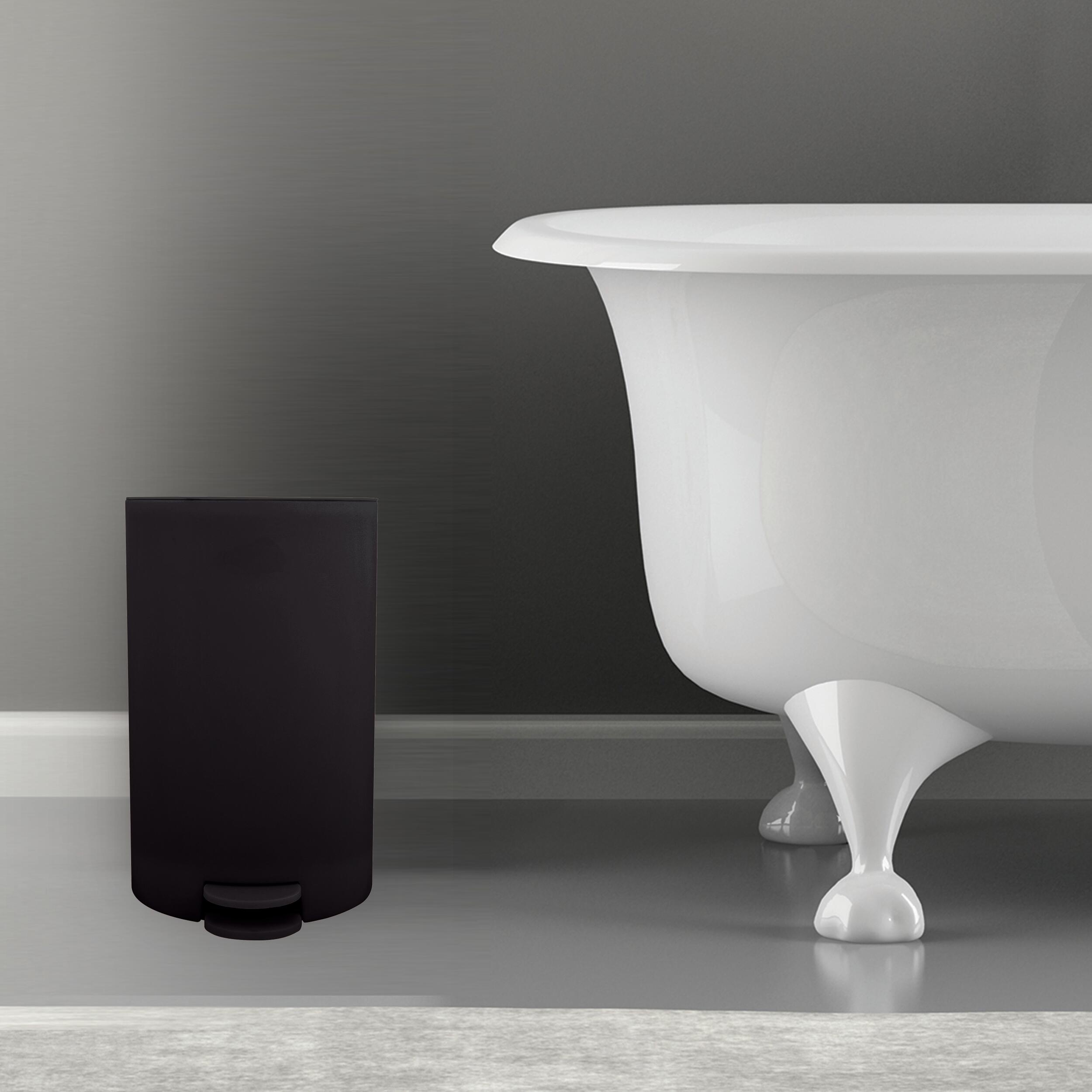 Poubelle de salle de bains 3 l noire OSAKI - 2