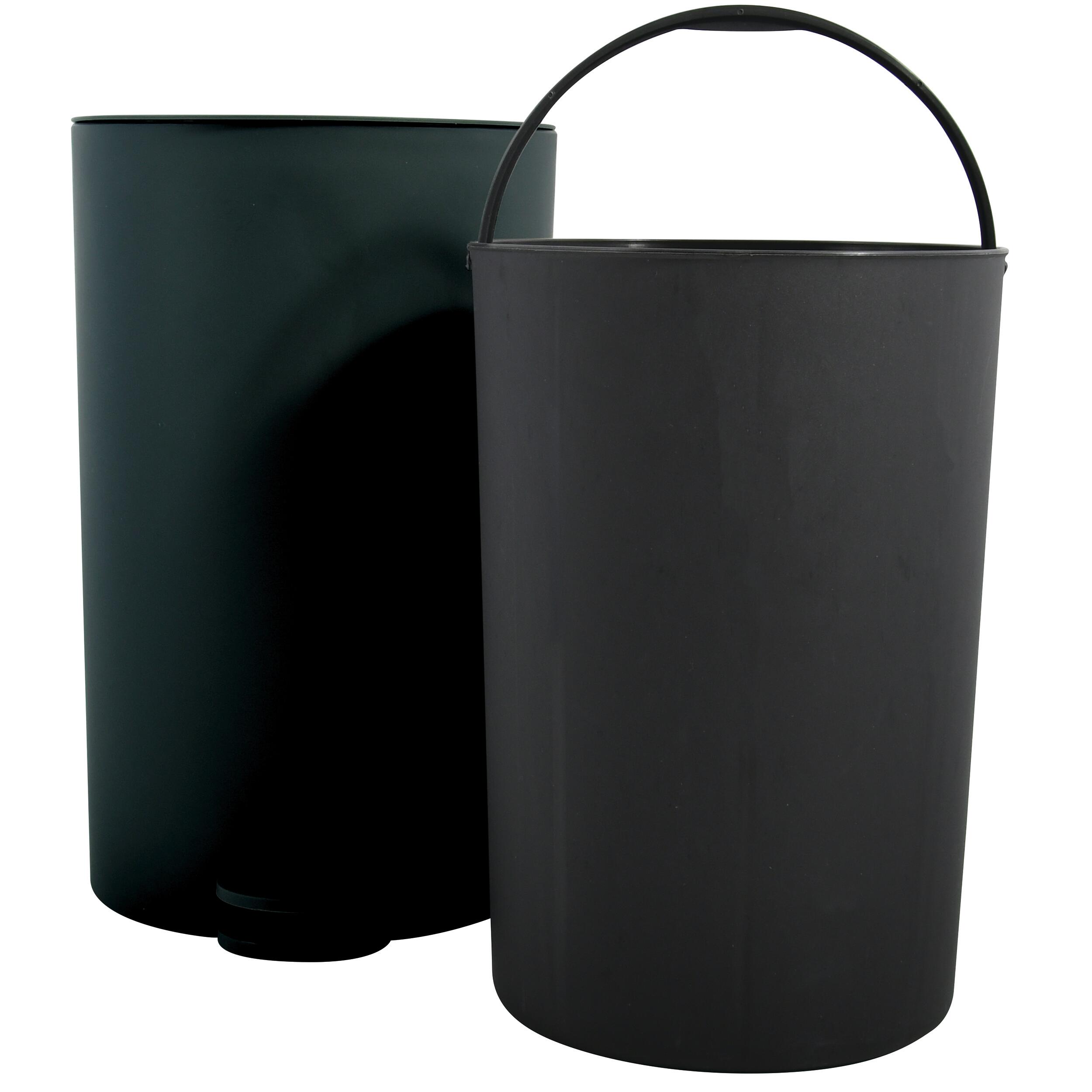 Poubelle de salle de bains 3 l noire OSAKI - 4