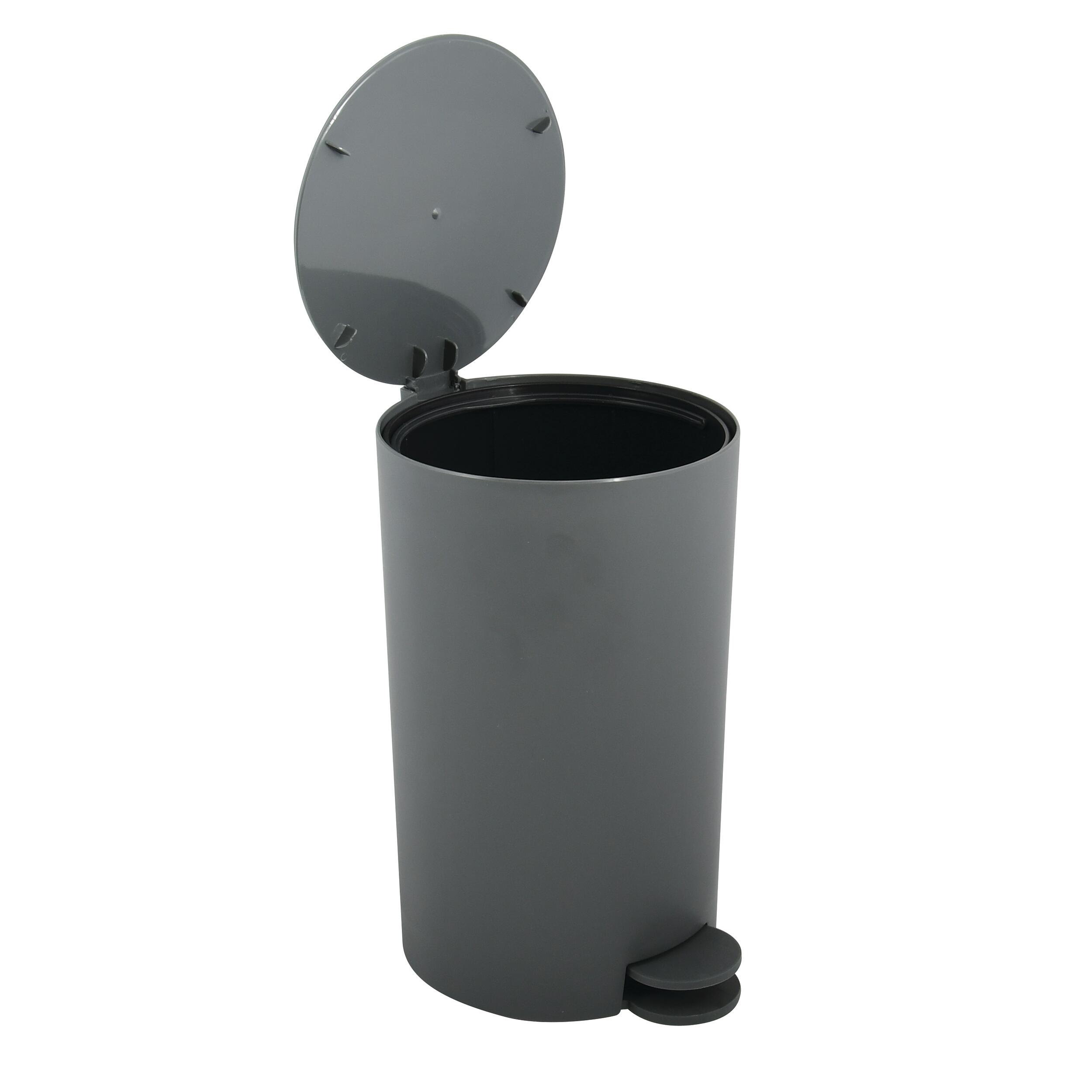 Poubelle de salle de bains 3 l gris foncé OSAKI - 4