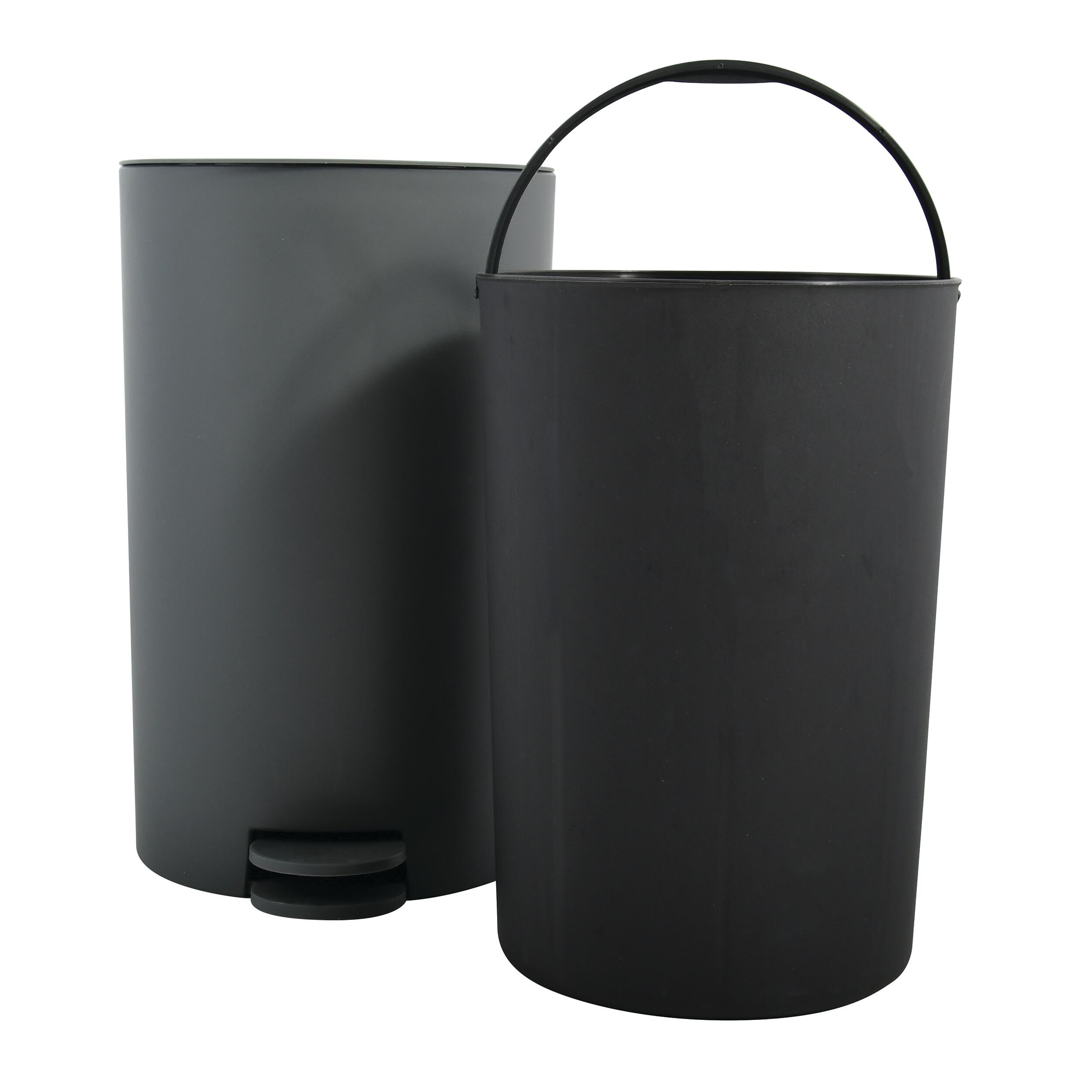 Poubelle de salle de bains 3 l gris foncé OSAKI - 3