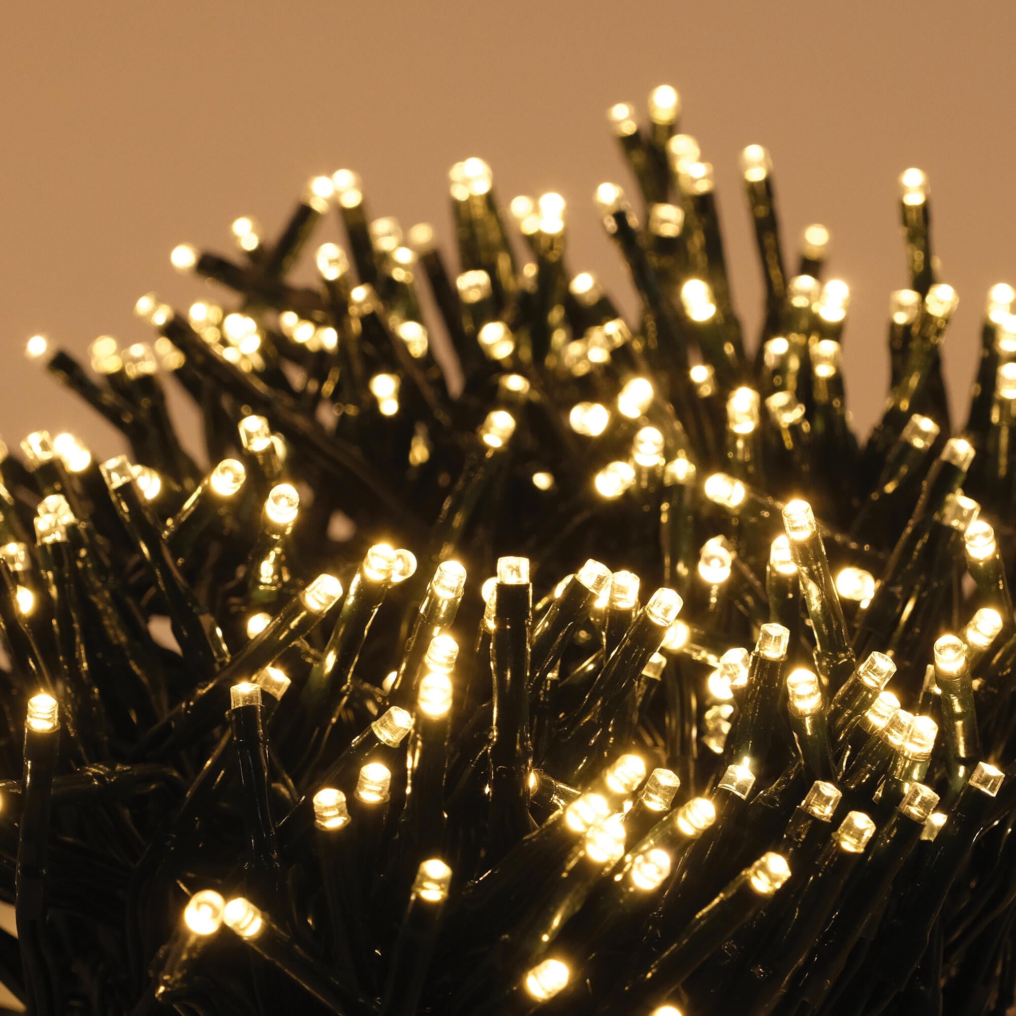 Guirnalda iluminada para árbol de 150 cm con 470 bombillas LED blanco cálido de 9 metros de iluminación para exterior a red eléctrica - 4