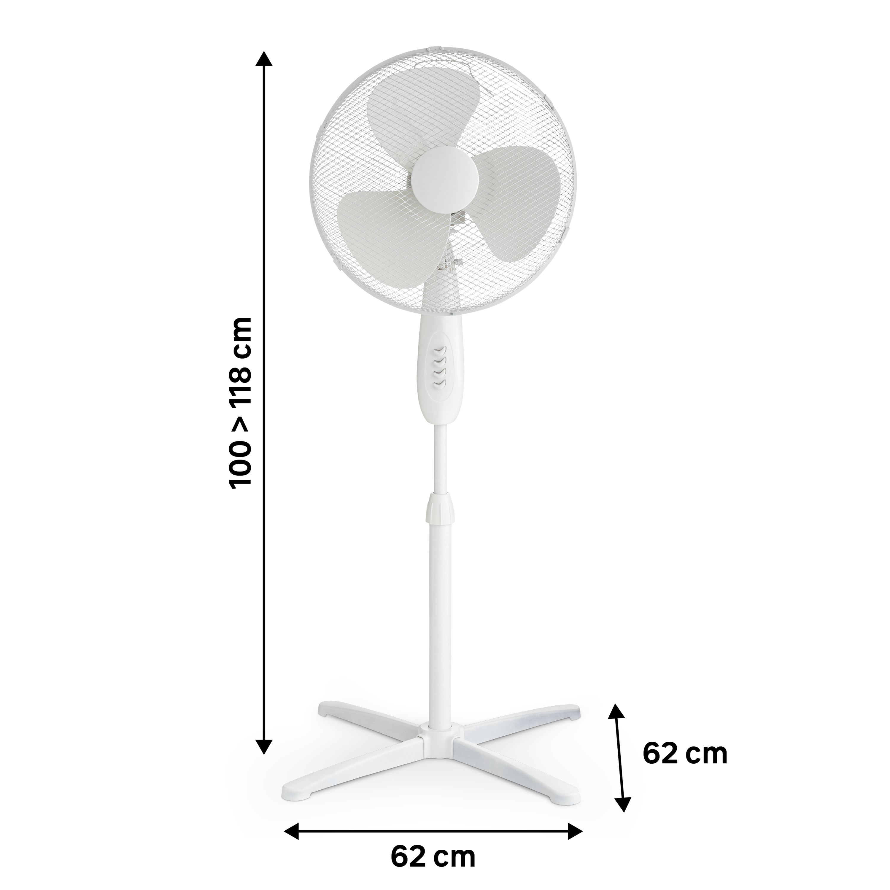 Ventilateur sur pied, EQUATION, Altona 4 45 W, D40 cm - 4