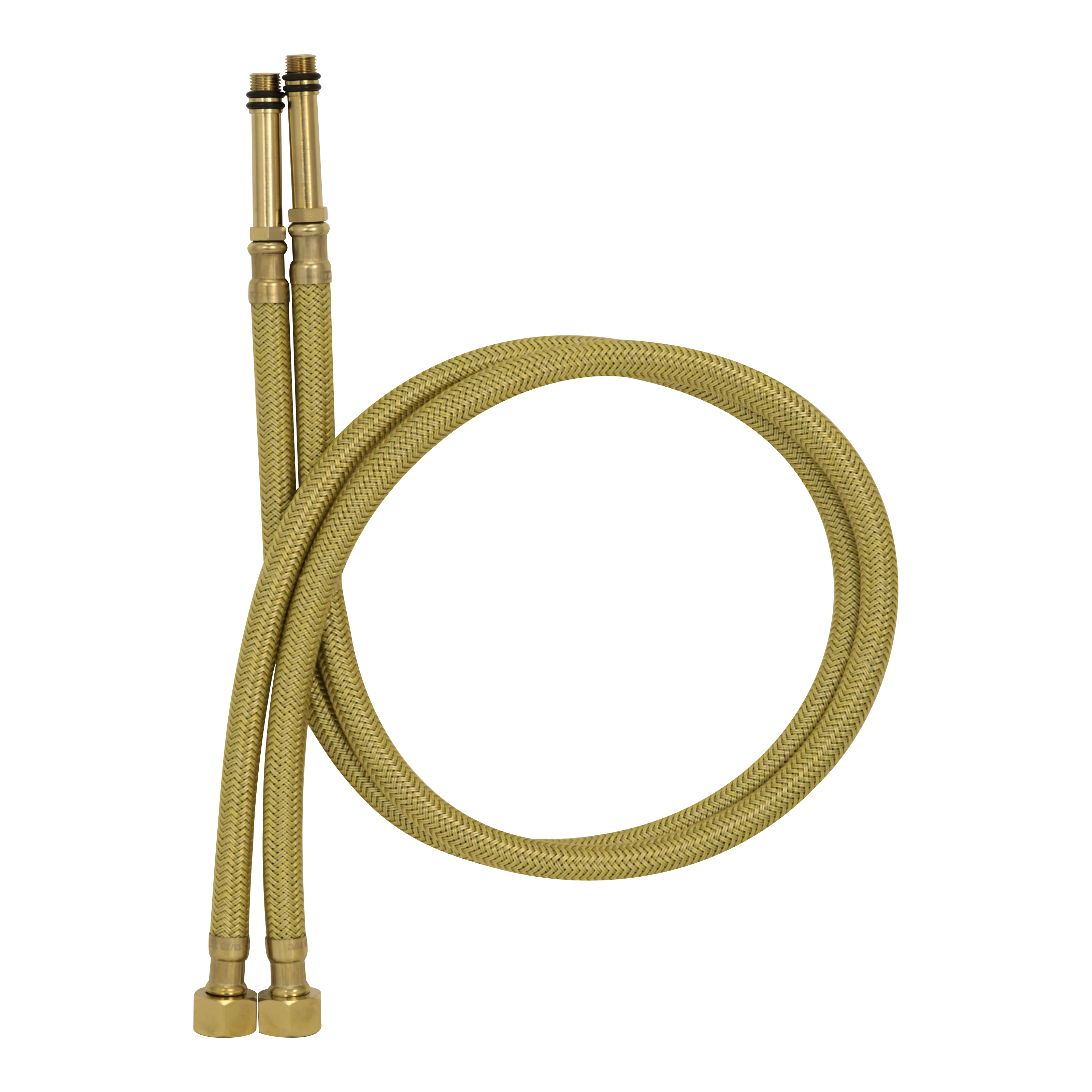 Wężyk elastyczny baterii złoty G3/8" M10 80cm 2szt TECRA