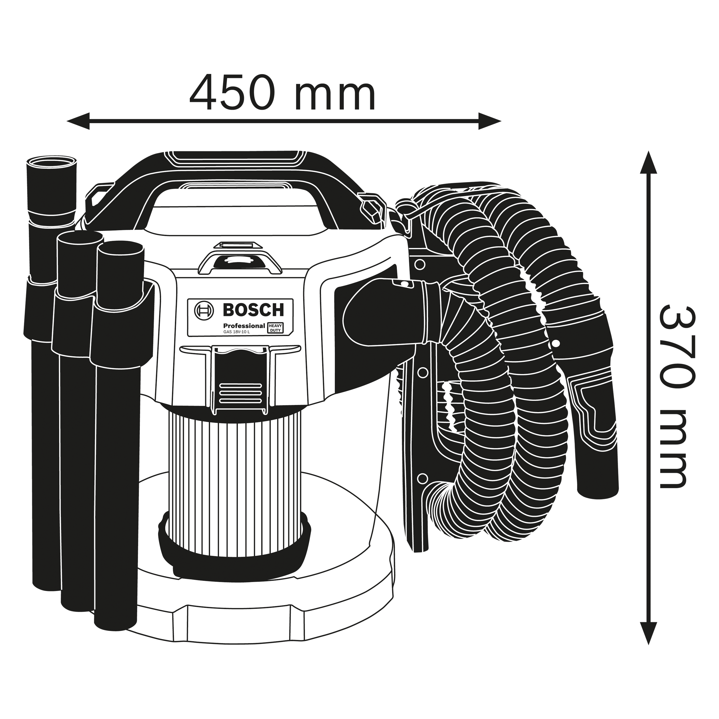 Przenośny odkurzacz GAS 18V-10 L 0AK BOSCH PROFESSIONAL - 8