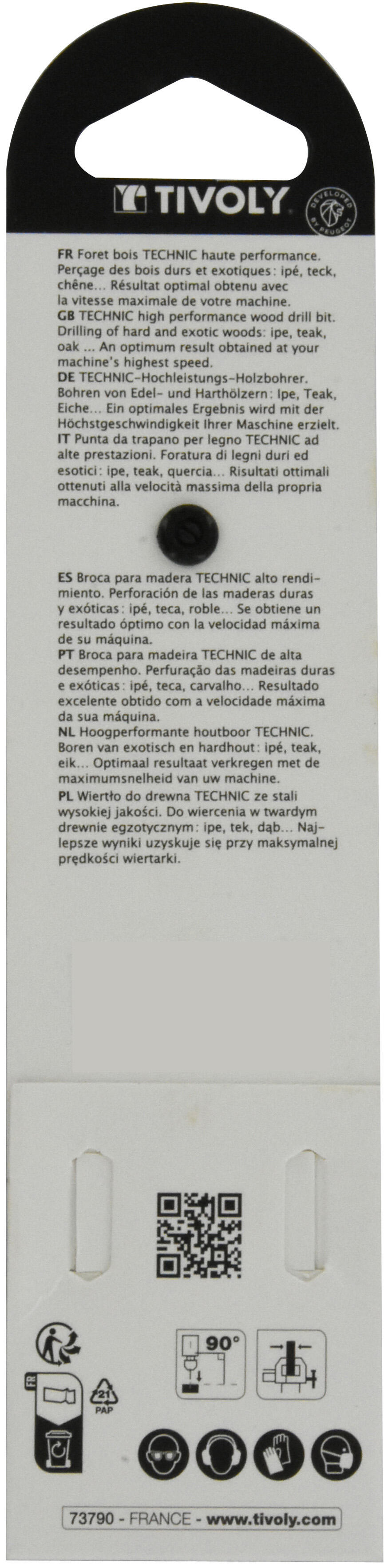 Mèche plate pour bois, Diam.28 mm, L.164 mm TIVOLY - 4