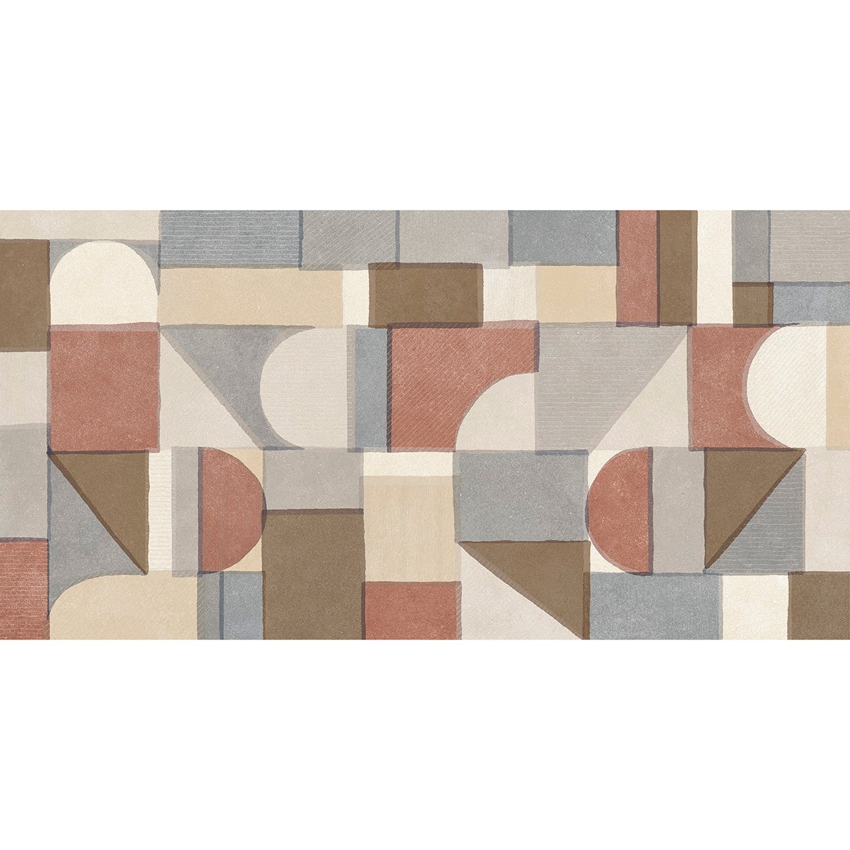 Piastrella da pavimento e rivestimento interno in gres porcellanato 75 x 150 cm rettificato multicolore opaco Ombra Decori Archi R9 traffico medio forte (pei 3/5) Sp. 9.5 mm 2.25 mq - 4