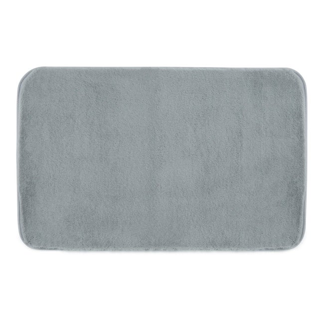 Tappeto bagno rettangolare Tappeto bagno fuzzy 50x80 azzurro in poliestere azzuro polvere 80 x 50 cm
