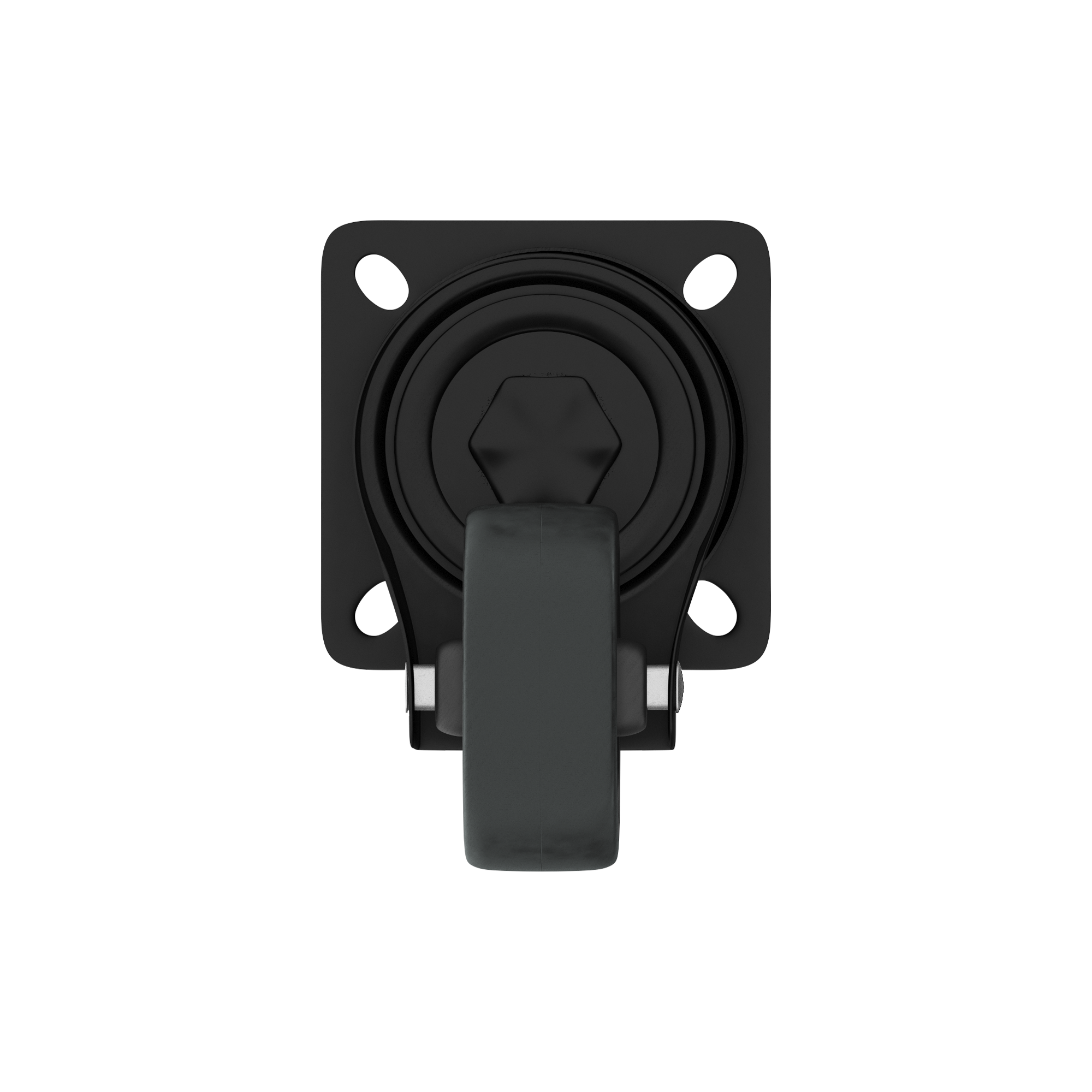 Roue pivotante sur plaque diam.75 mm - 8