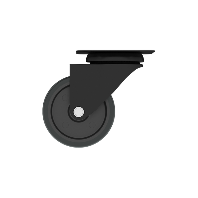 Roda antideslizante 100mm 360º 70kg preto