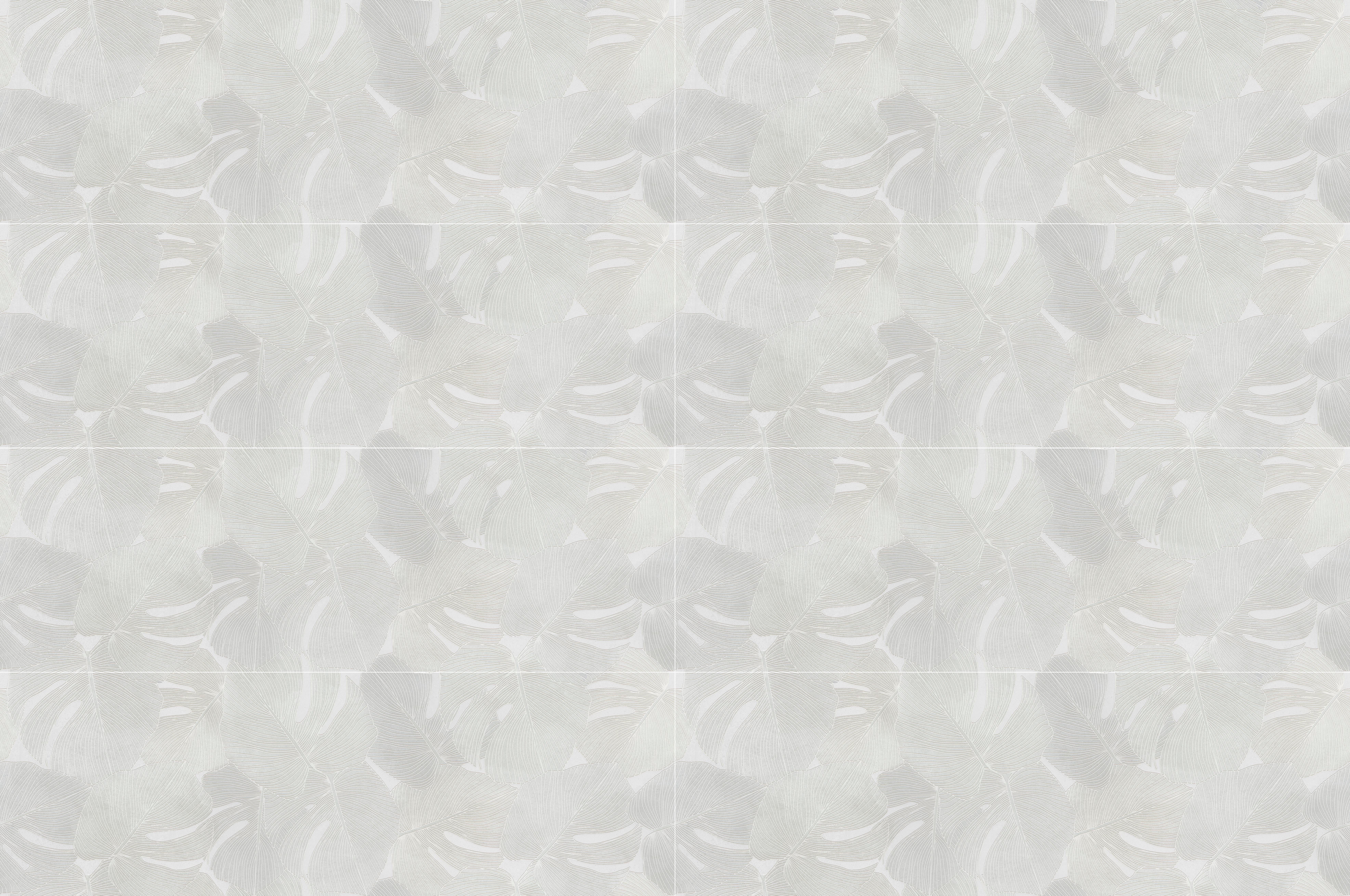 Piastrella da rivestimento interno in gres porcellanato 33 x 100 cm rettificato grigio chiaro e bianco opaco Tradition Decoro Foglia Sp. 10 mm 1.32 mq - 4