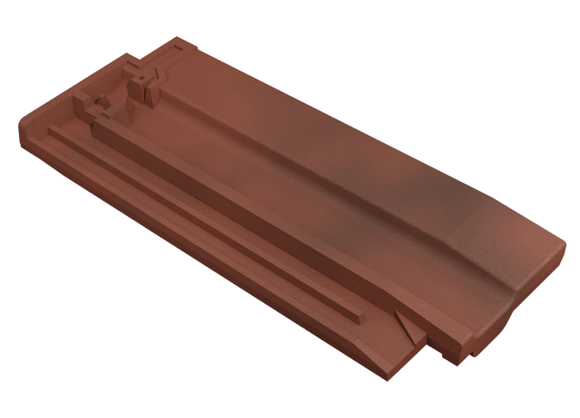 Demi-tuile rouge vieilli As122