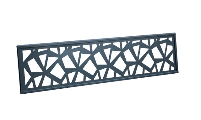 Lame décorative aluminium KYTO Polyglone anthracite, L.176 x H. 42,8cmx Ep.19mm