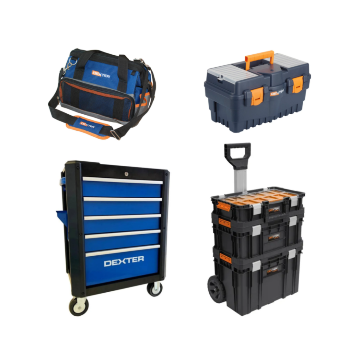 Caisse valise coffre boîte à outils à roulette rangement stockage 3 parties  92 cm helloshop26 02_0003817 - Conforama