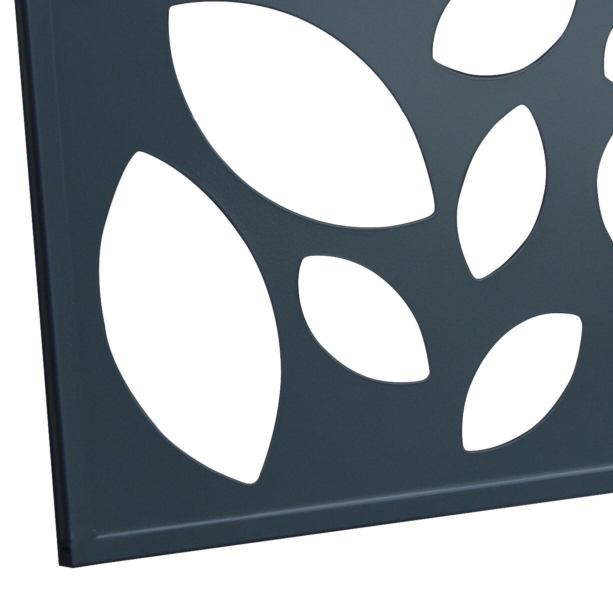 Lame décorative aluminium KYTO feuilles anthracite, L.176 x H. 42,8cmx Ep. 19mm - 3