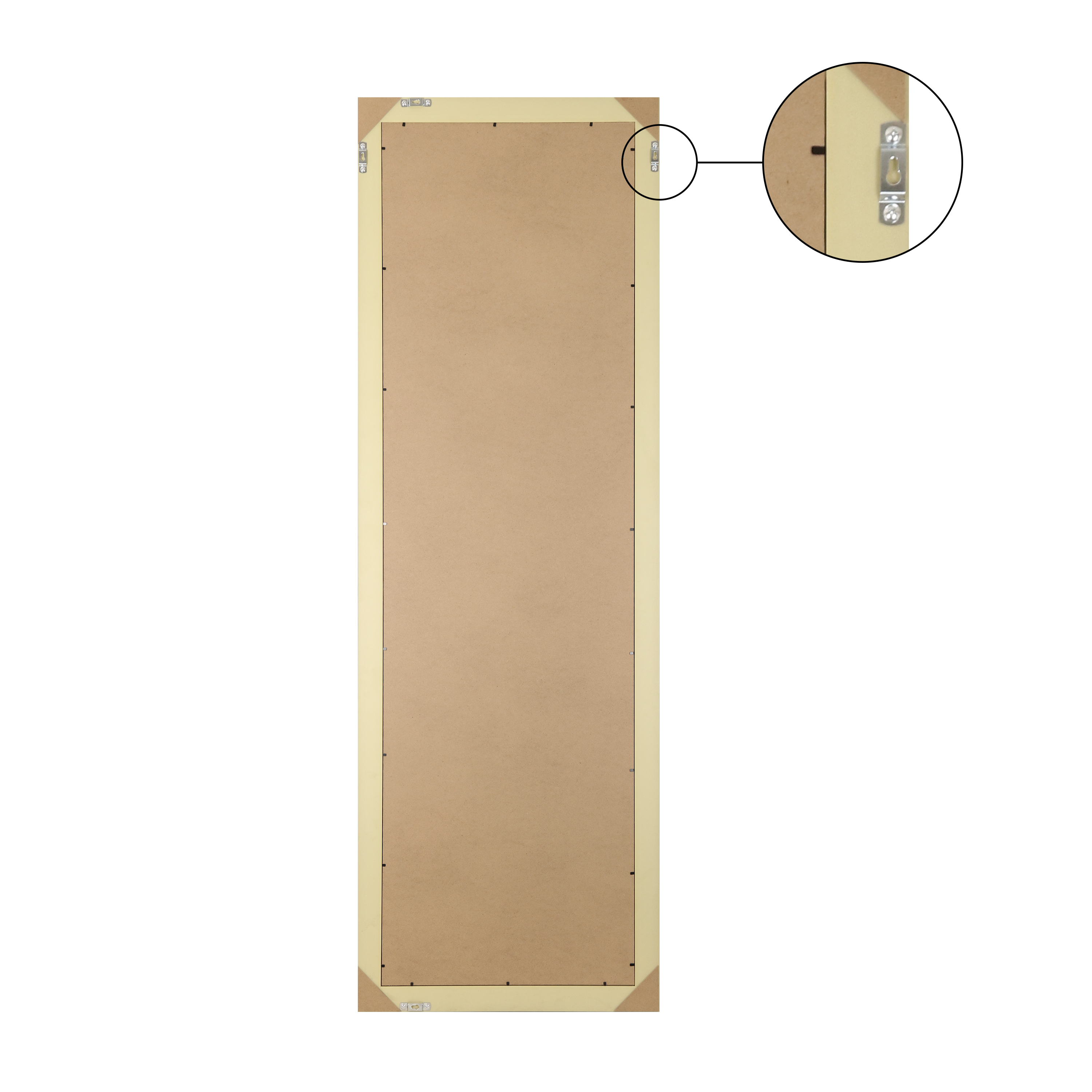 Espejo enmarcado de pared rectangular Industriel poliestireno negro mate INSPIRE de 50 x 150 cm - 7