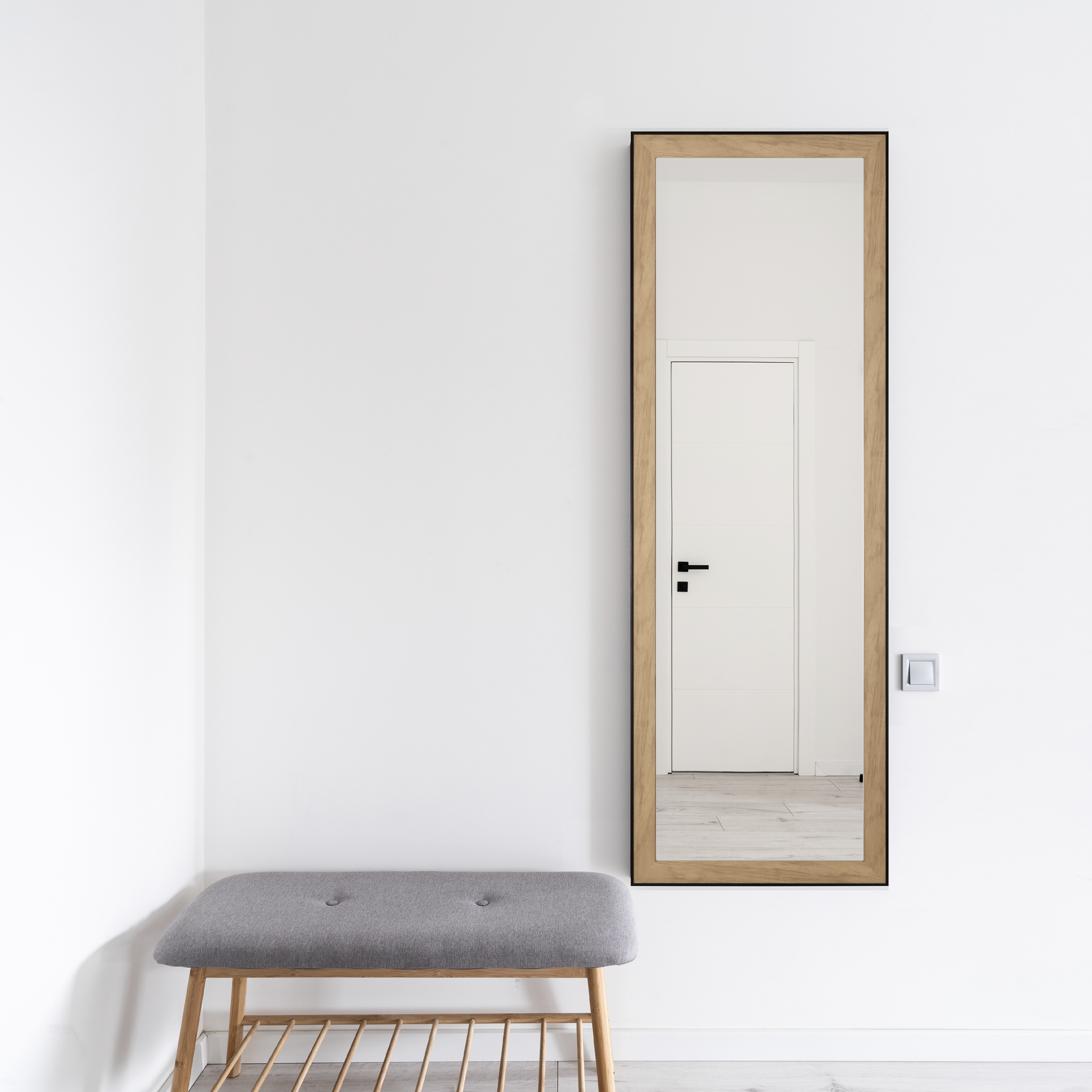 Lustro Industriel 50 x 150 cm brązowo-czarne Inspire - 5