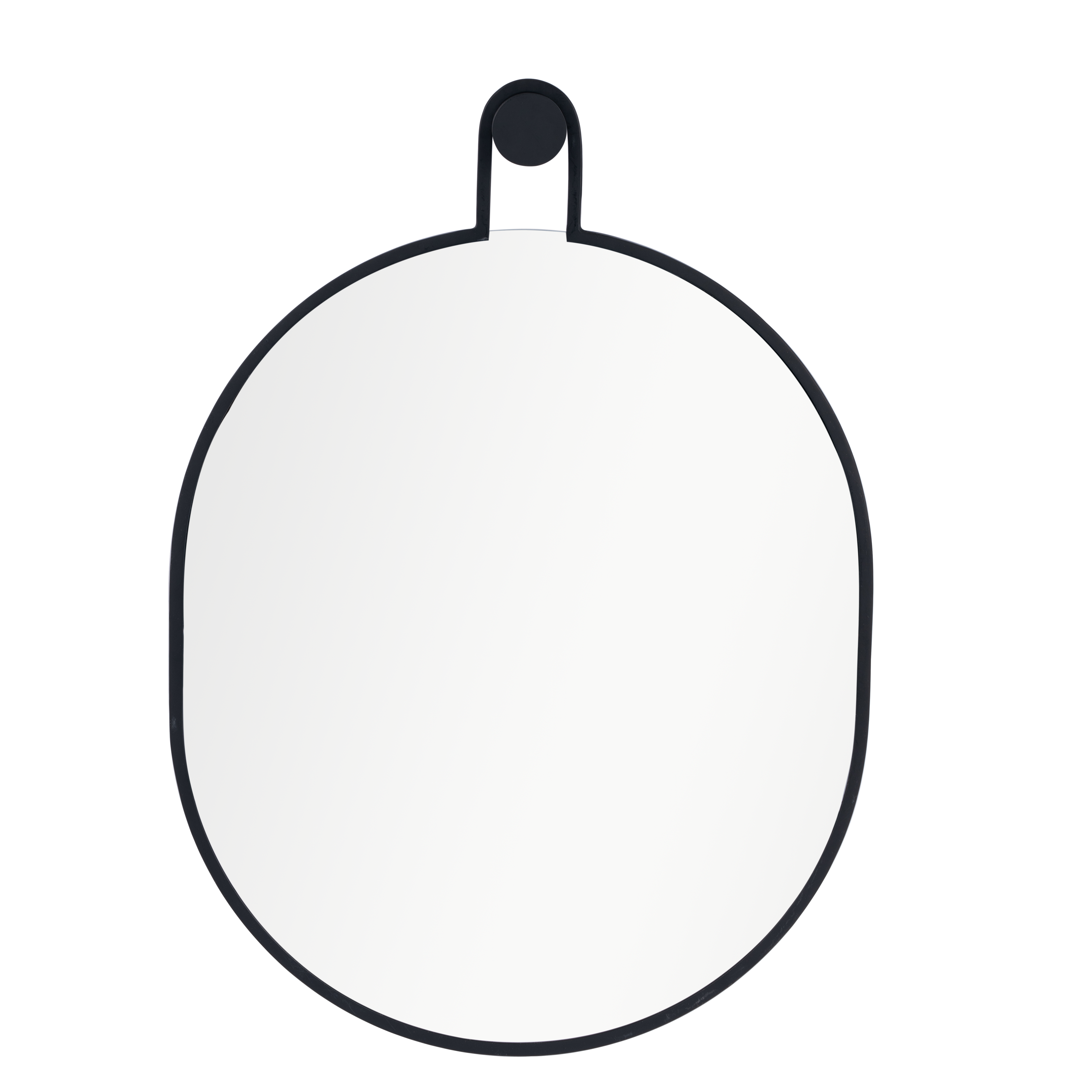 Lustro owalne Pendul czarne 50 x 70 cm z uchwytem Inspire